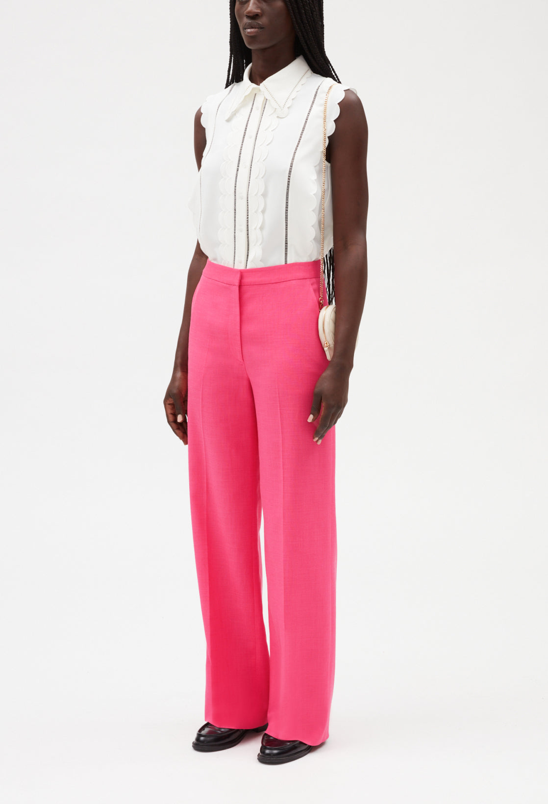 Pantalon large rose Faume - seconde main