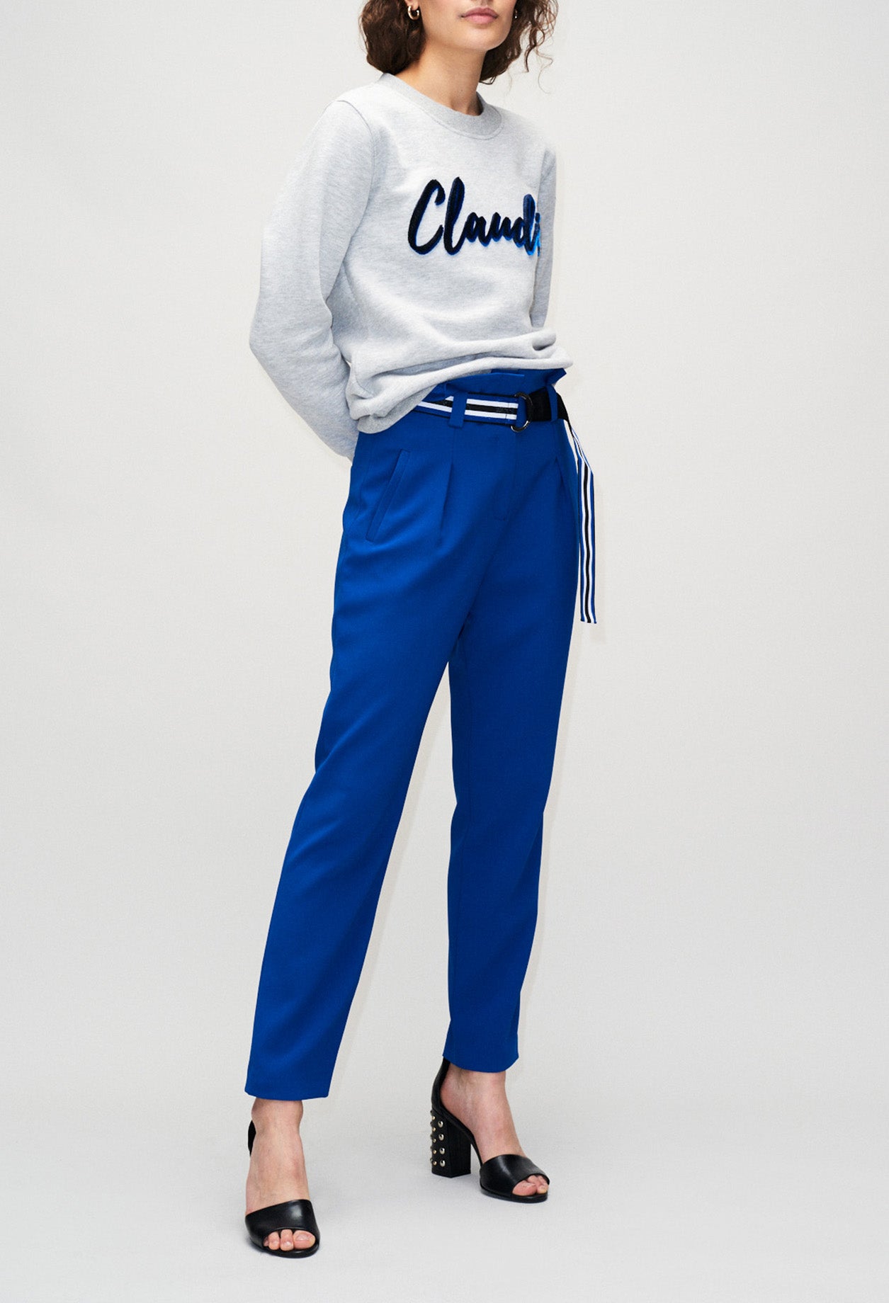 Pantalon droit à taille cintrée Faume - seconde main