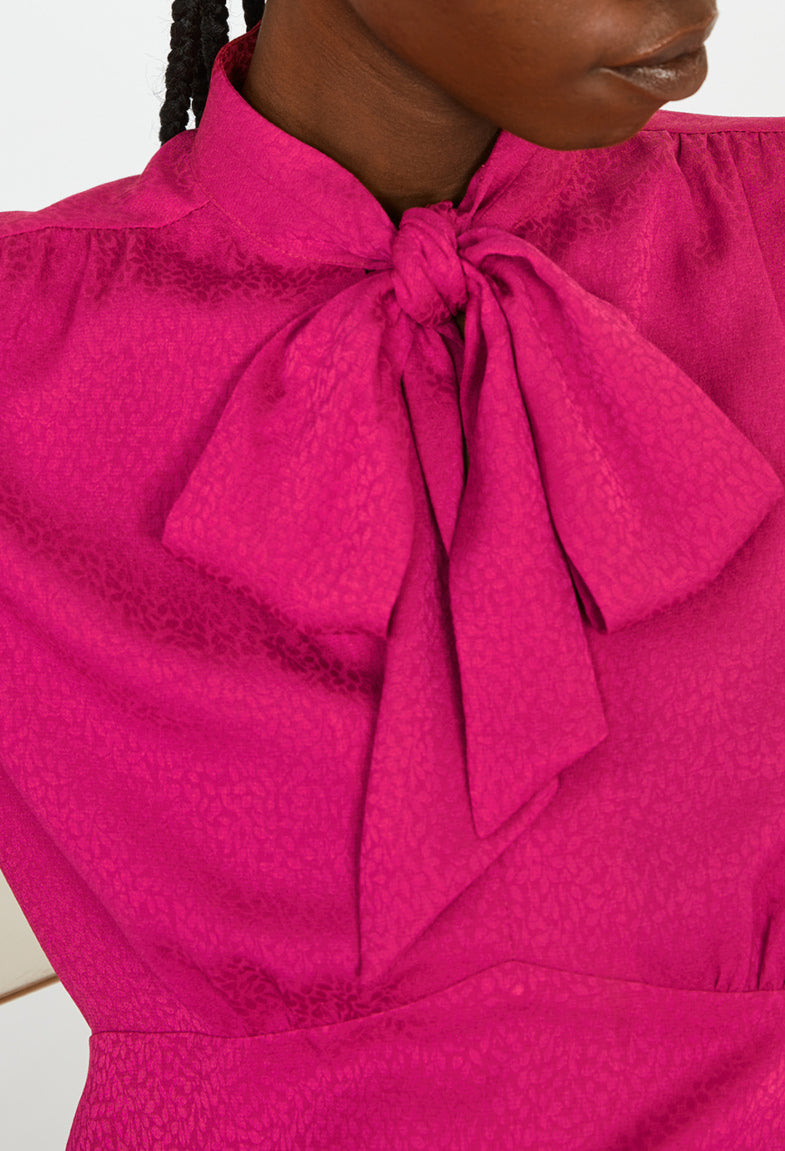 Robe fluide col lavallière Faume - seconde main