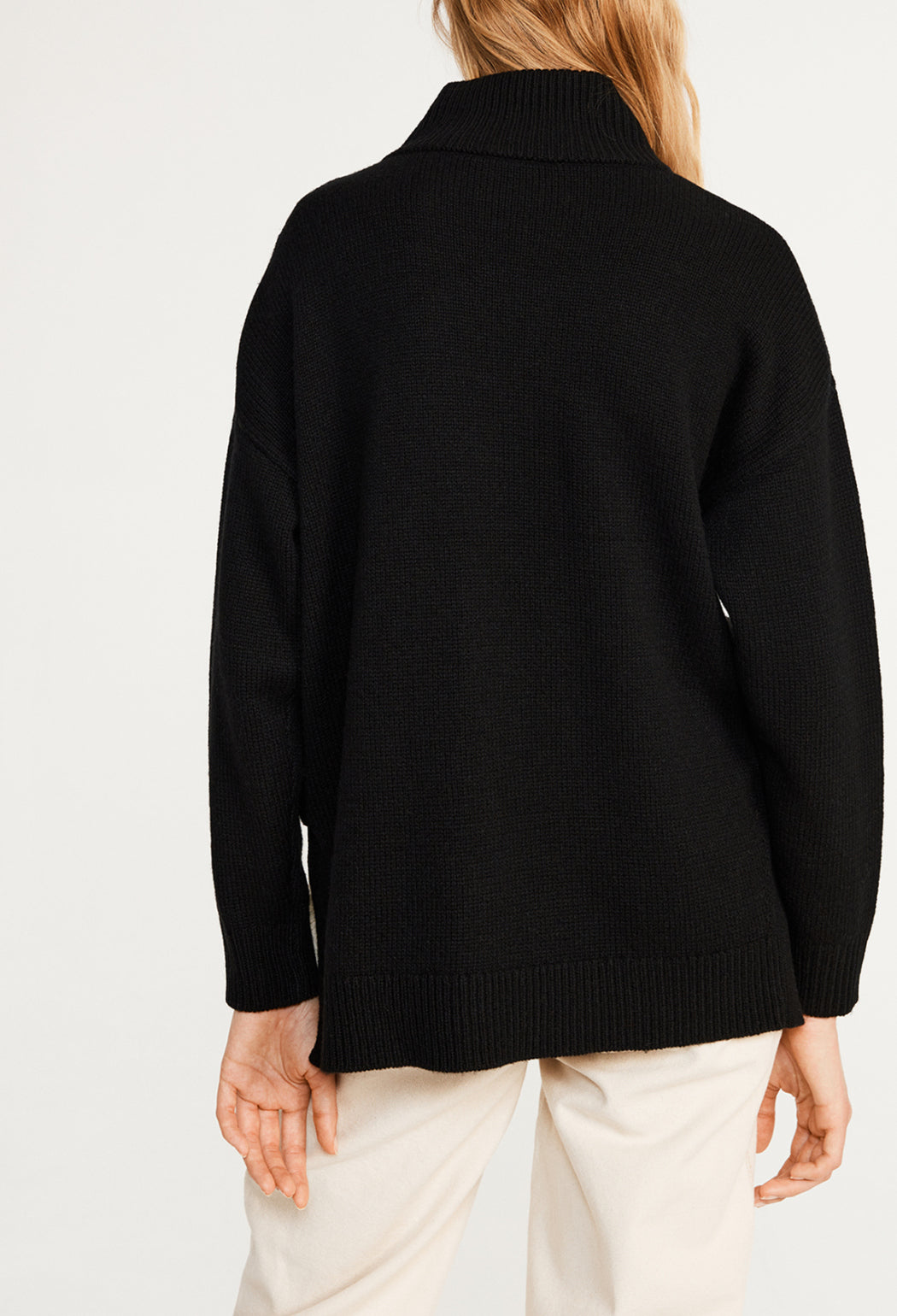 Pull à col cheminée en laine traçable Faume - seconde main