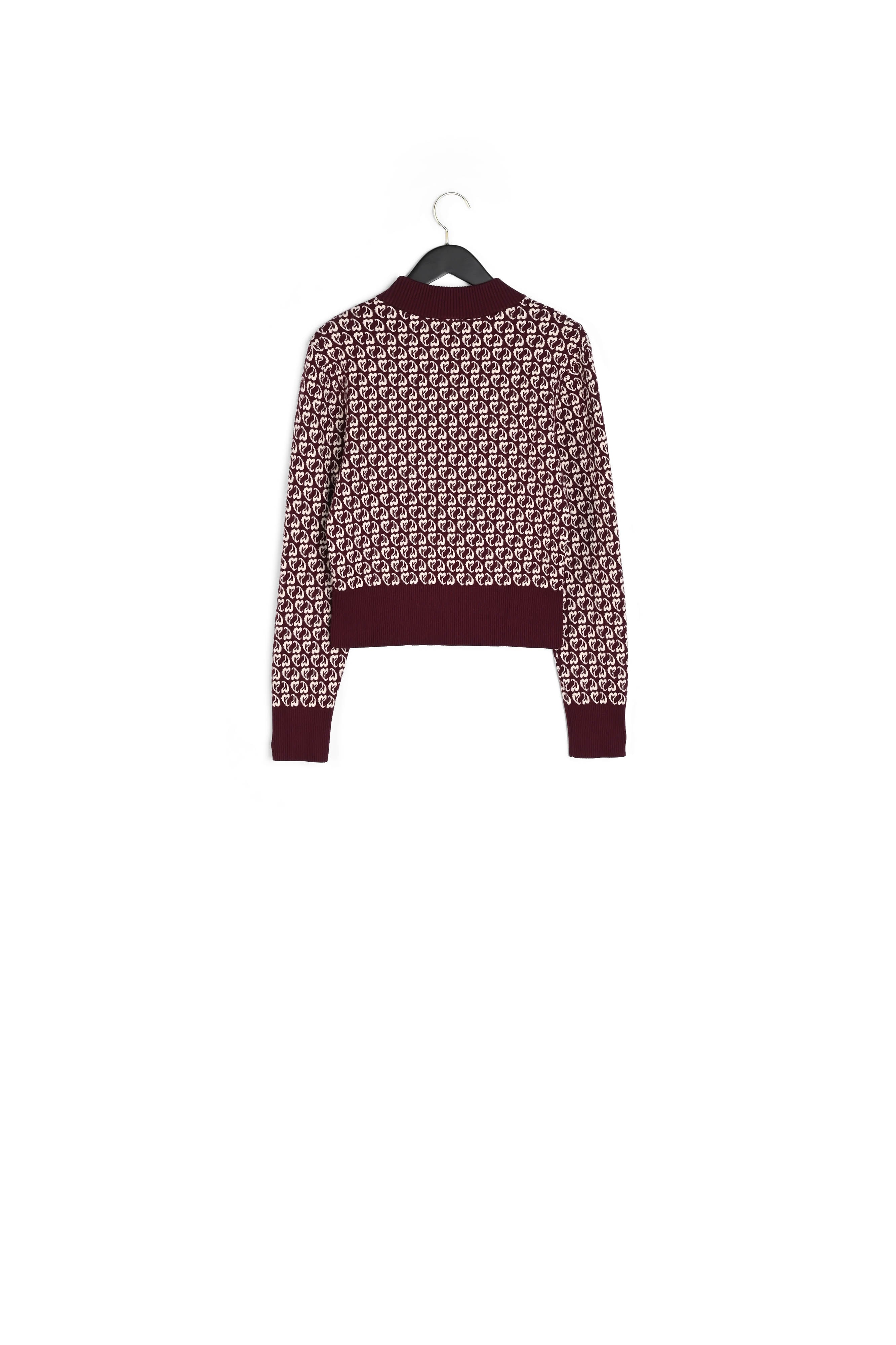 Pull à col cheminée en laine traçable Faume - seconde main