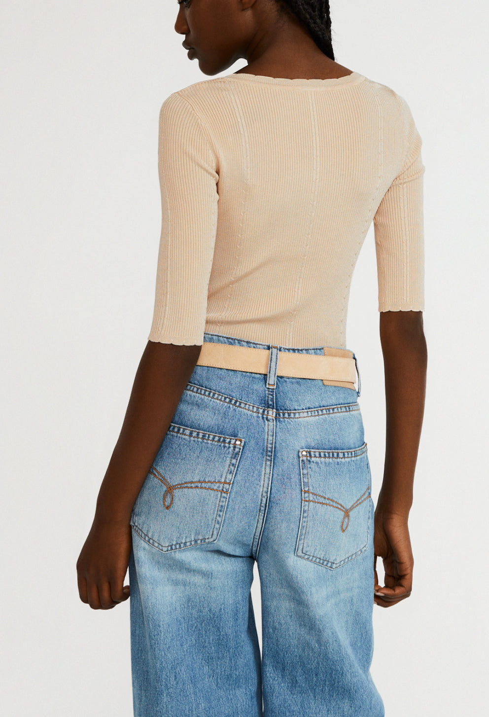 Haut en maille en viscose recyclée Faume - seconde main