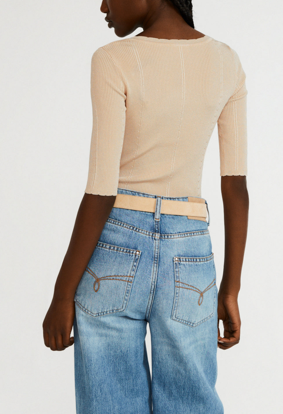 Haut en maille en viscose recyclée Faume - seconde main