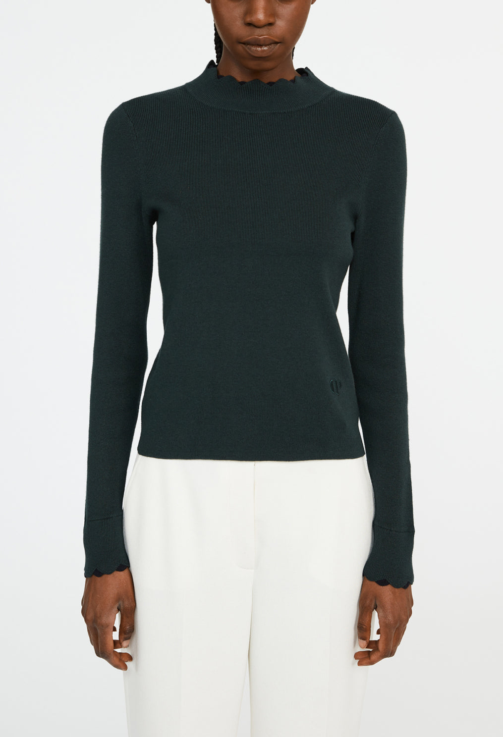 Pull bicolore à col coquille Faume - seconde main