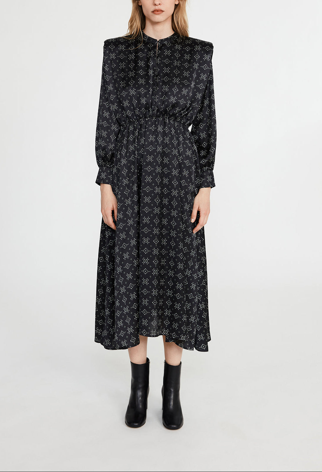 Robe longue à motifs géométrique Faume - seconde main