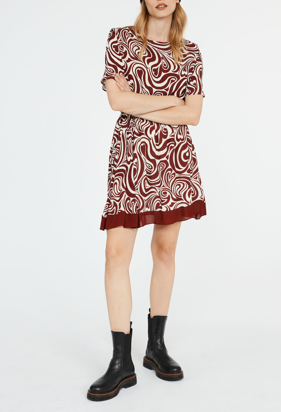 Robe courte imprimés cœur Faume - seconde main