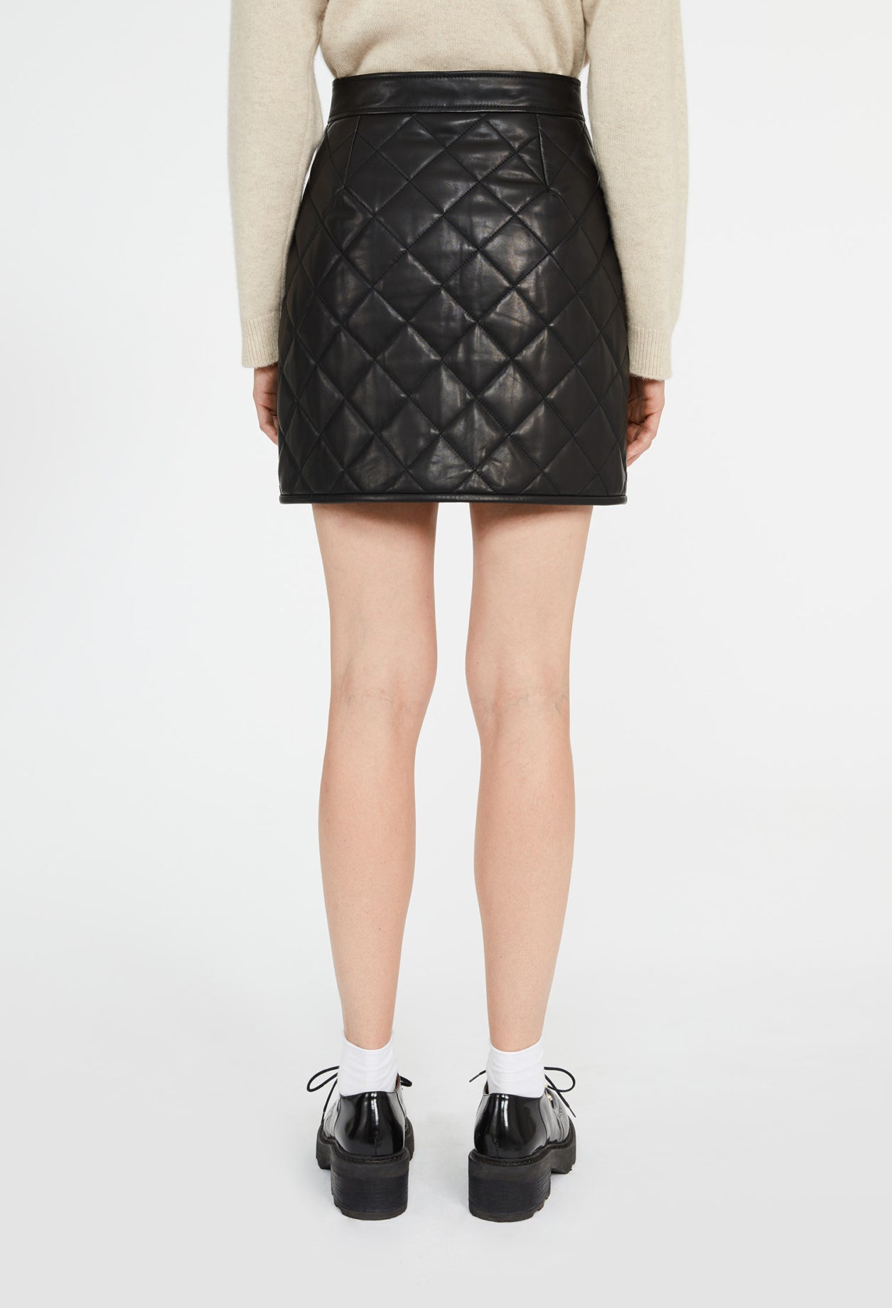 Jupe matelassée cuir Faume - seconde main
