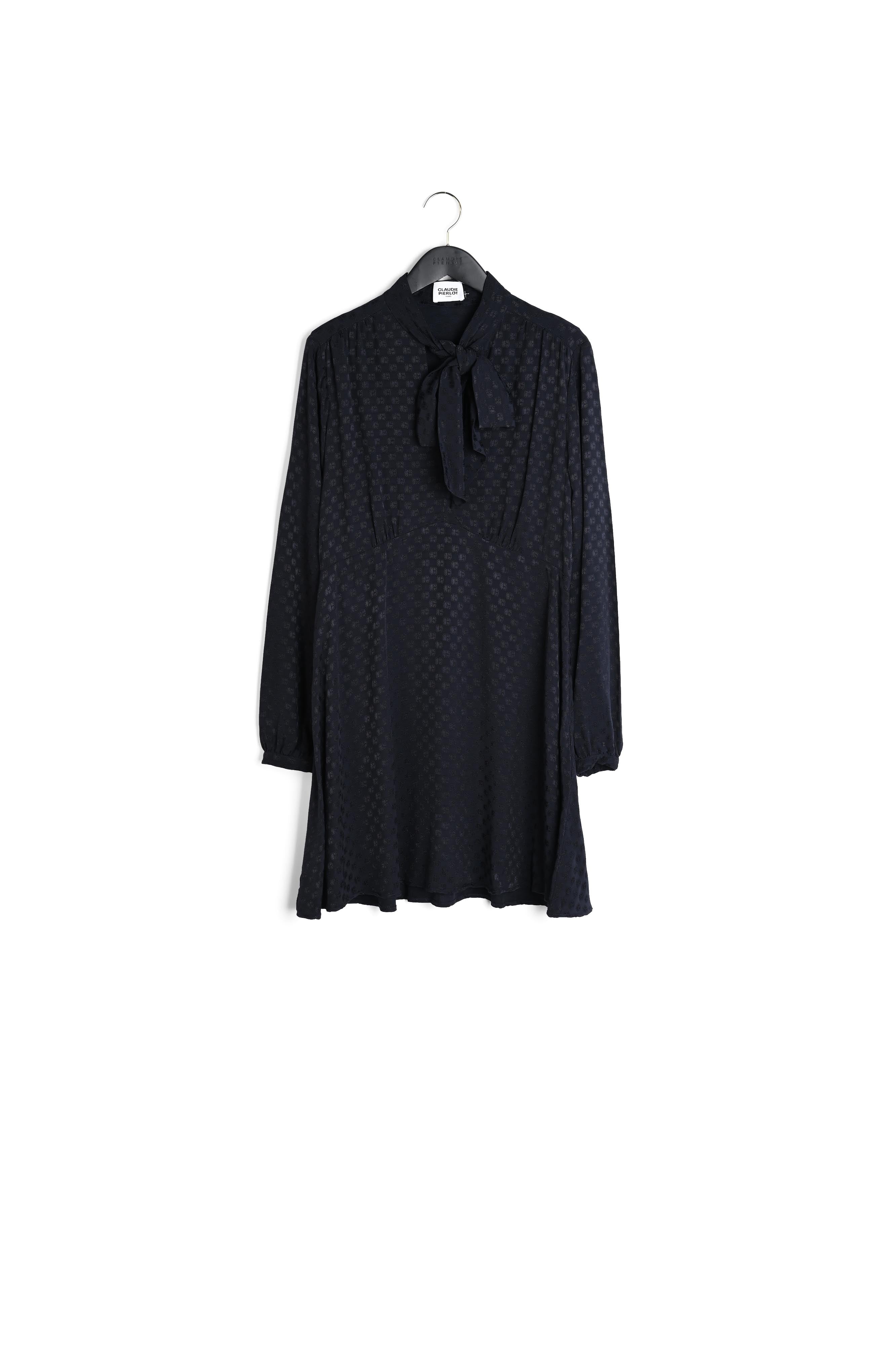Robe col lavallière noire Faume - seconde main