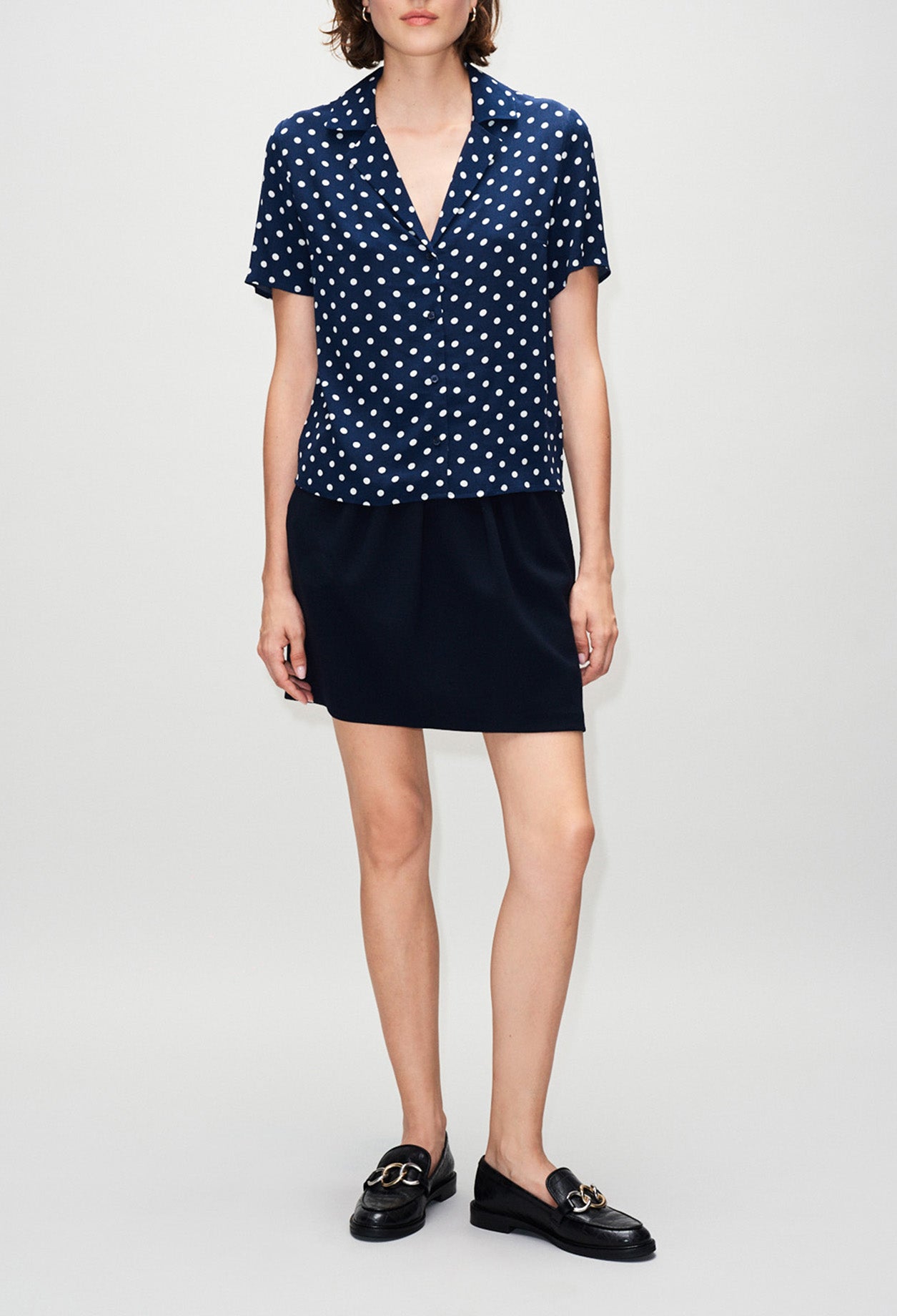 Chemisier manches courtes à pois Faume - seconde main