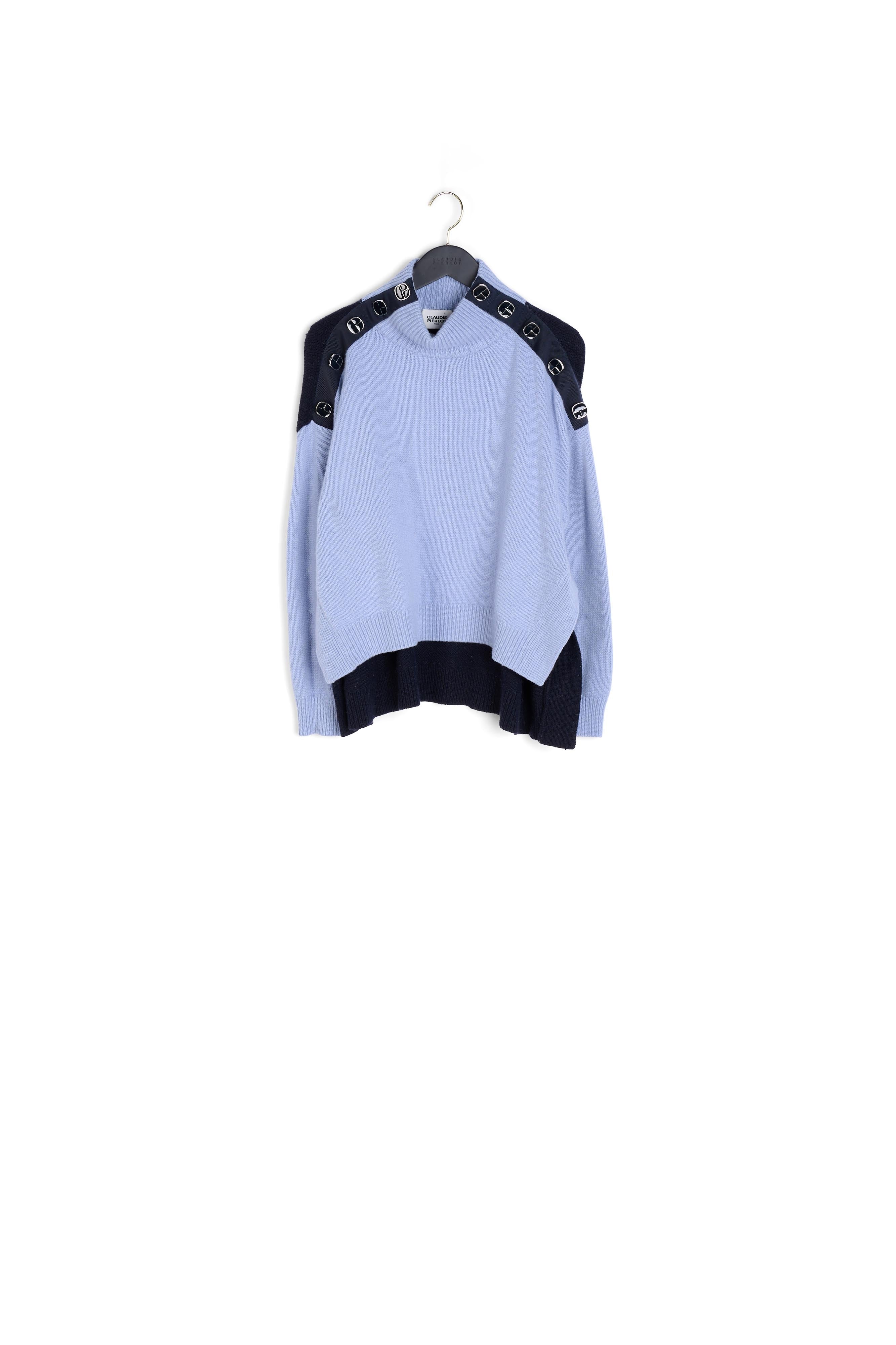 Pull à col cheminée bicolore Faume - seconde main