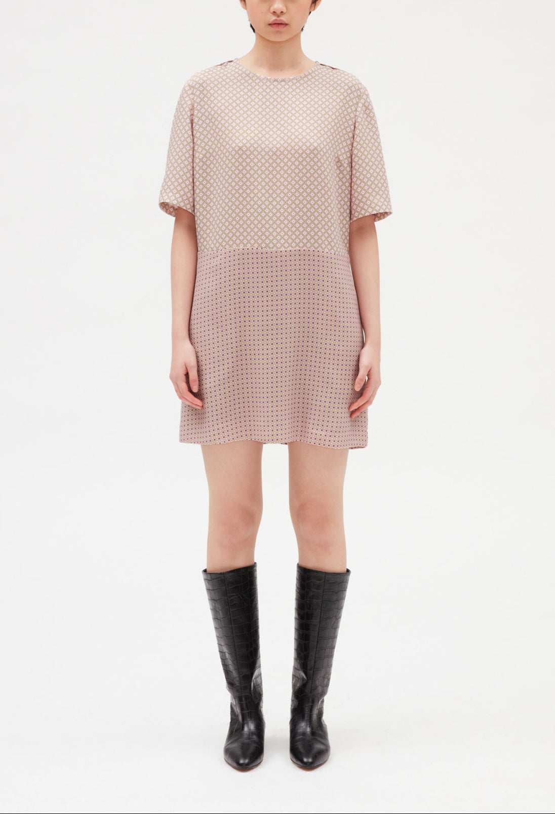 Robe courte imprimée rose Faume - seconde main