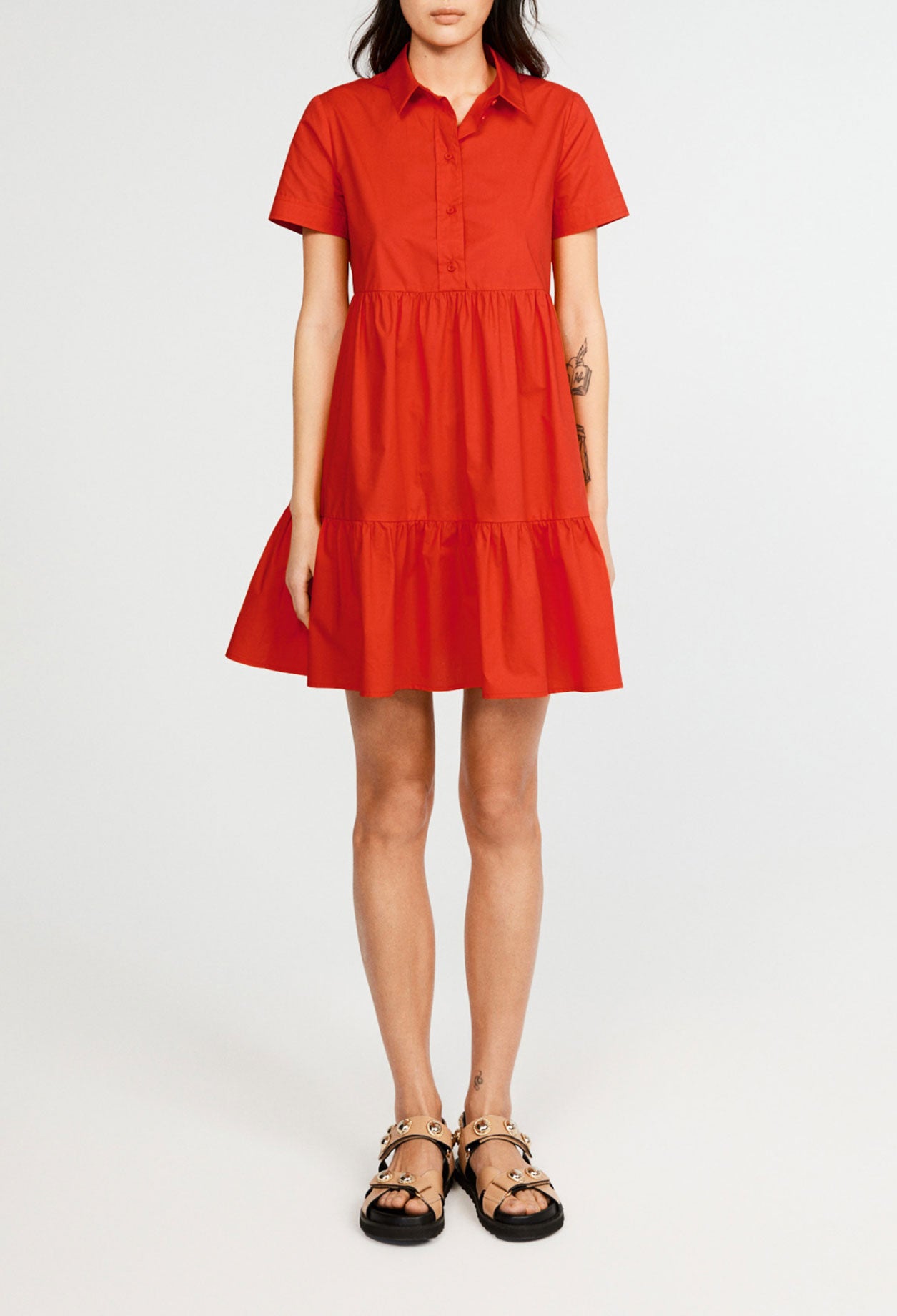 Robe évasée sans manches en coton bio Faume - seconde main