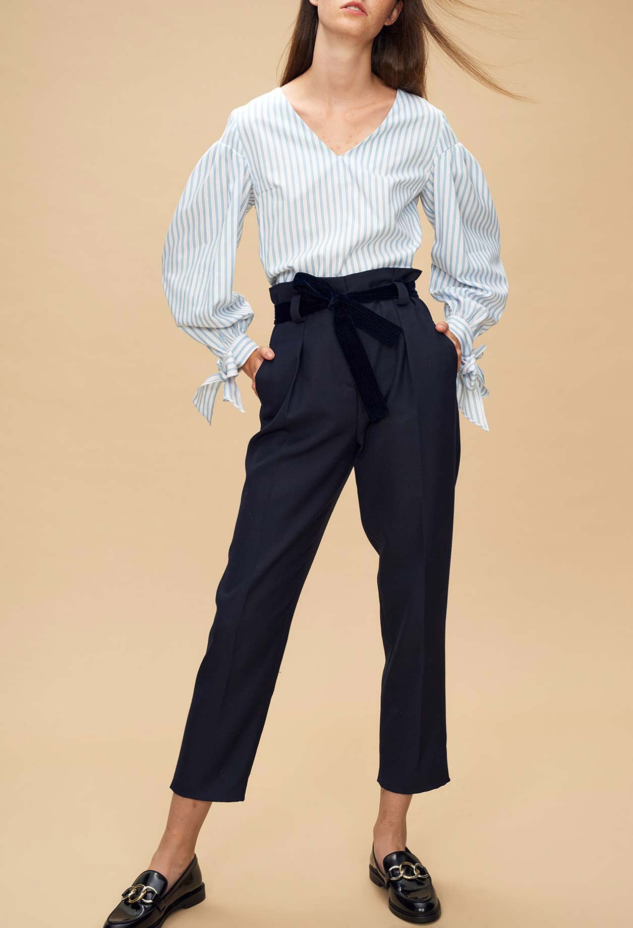 Top rayé manche oversize Faume - seconde main