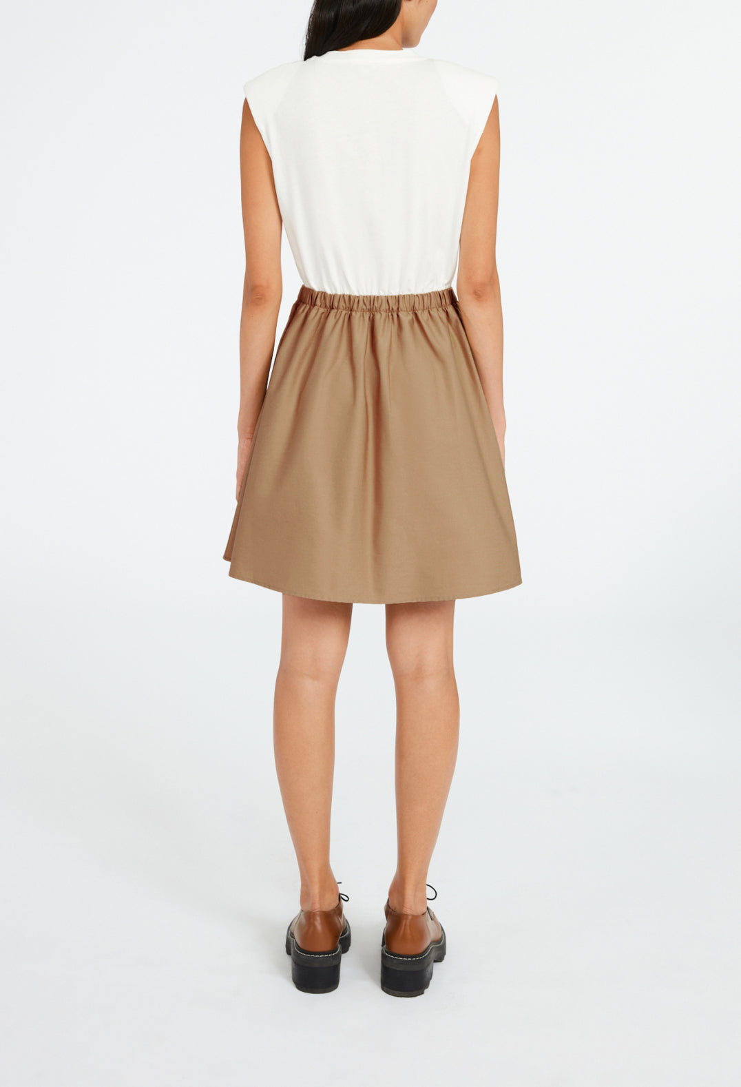 Robe biocolore mi-longue bi matières Faume - seconde main