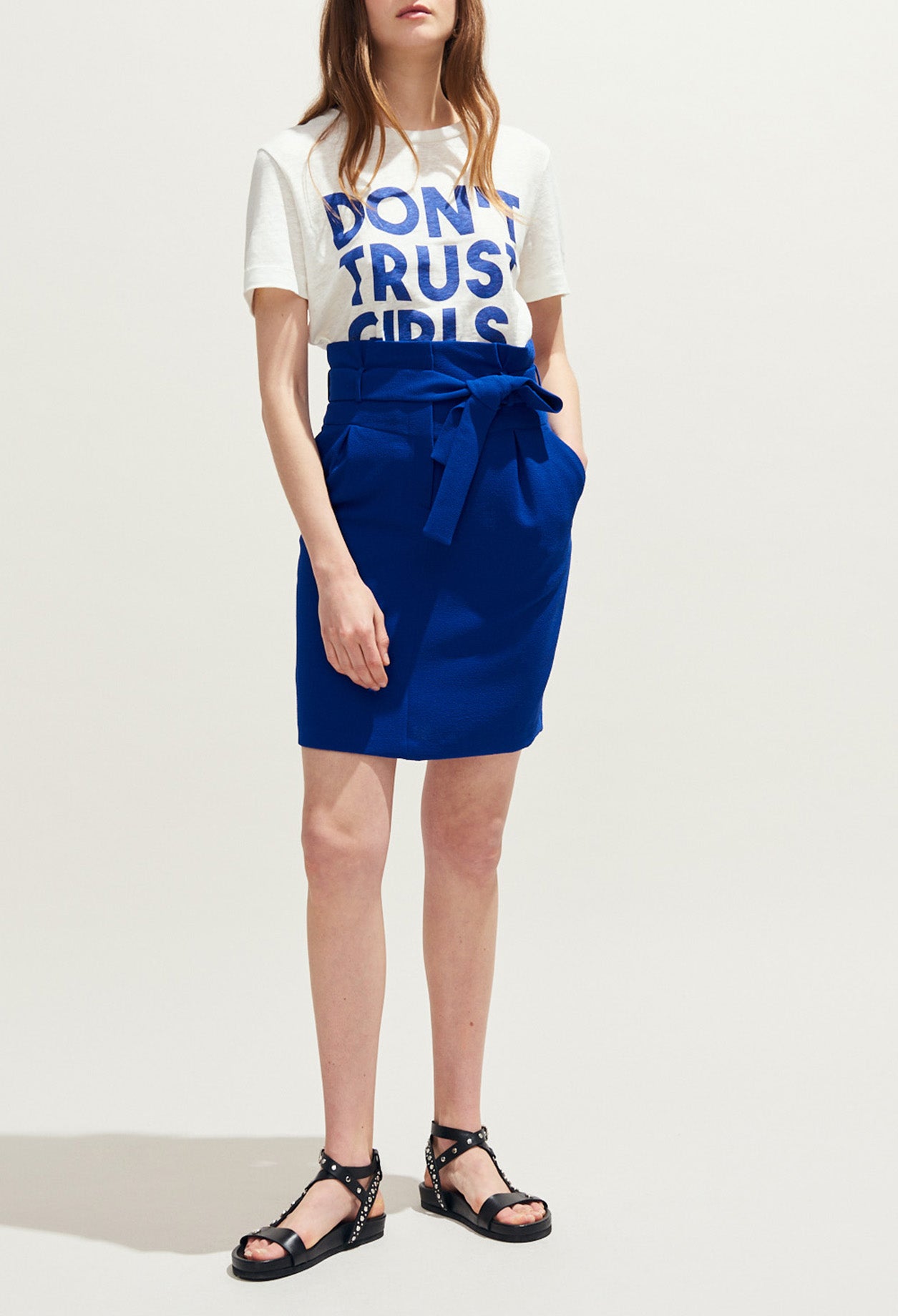 Jupe taille haute ceinturée Faume - seconde main