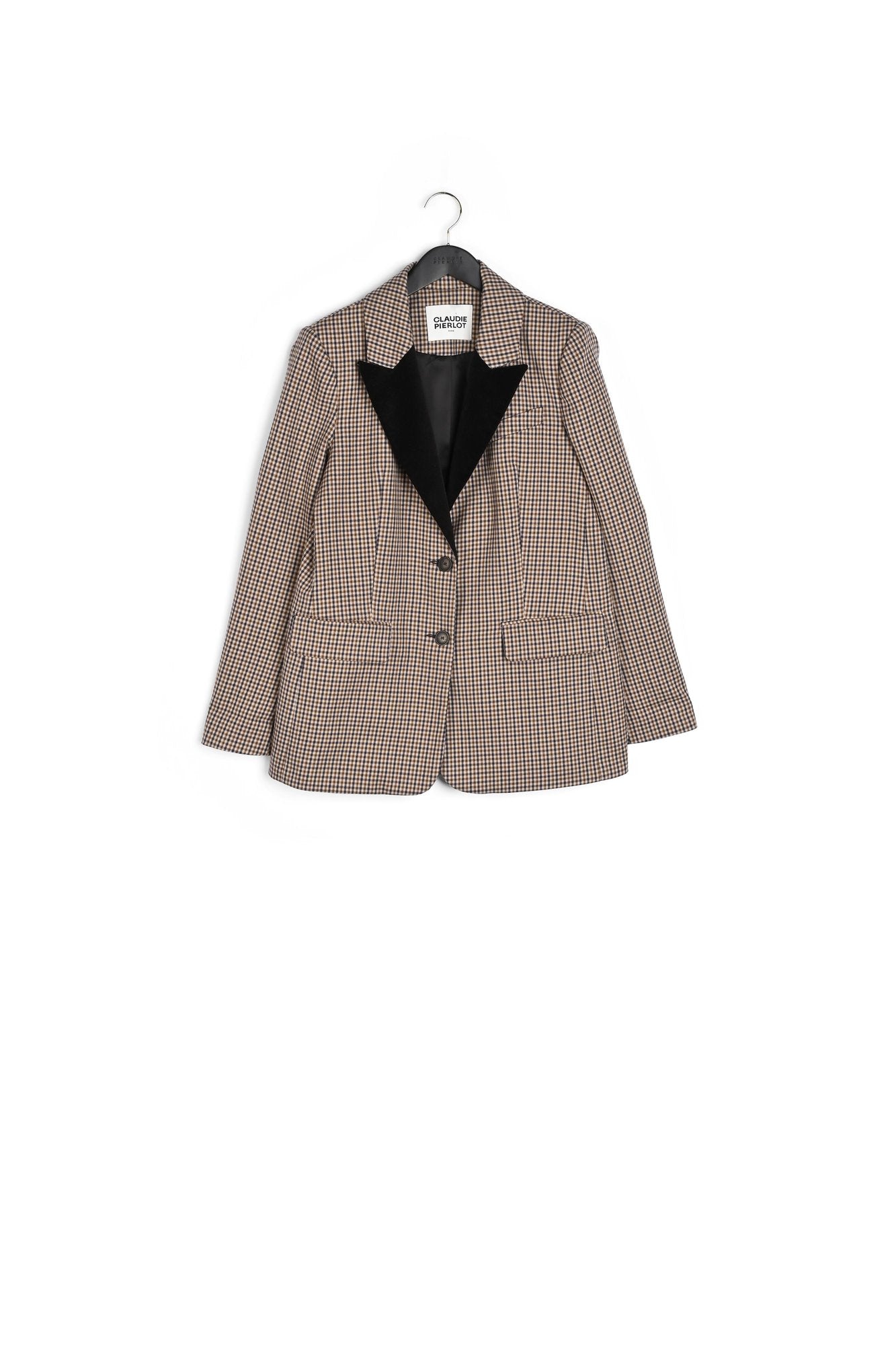 Veste tailleur imprimé carreaux Faume - seconde main