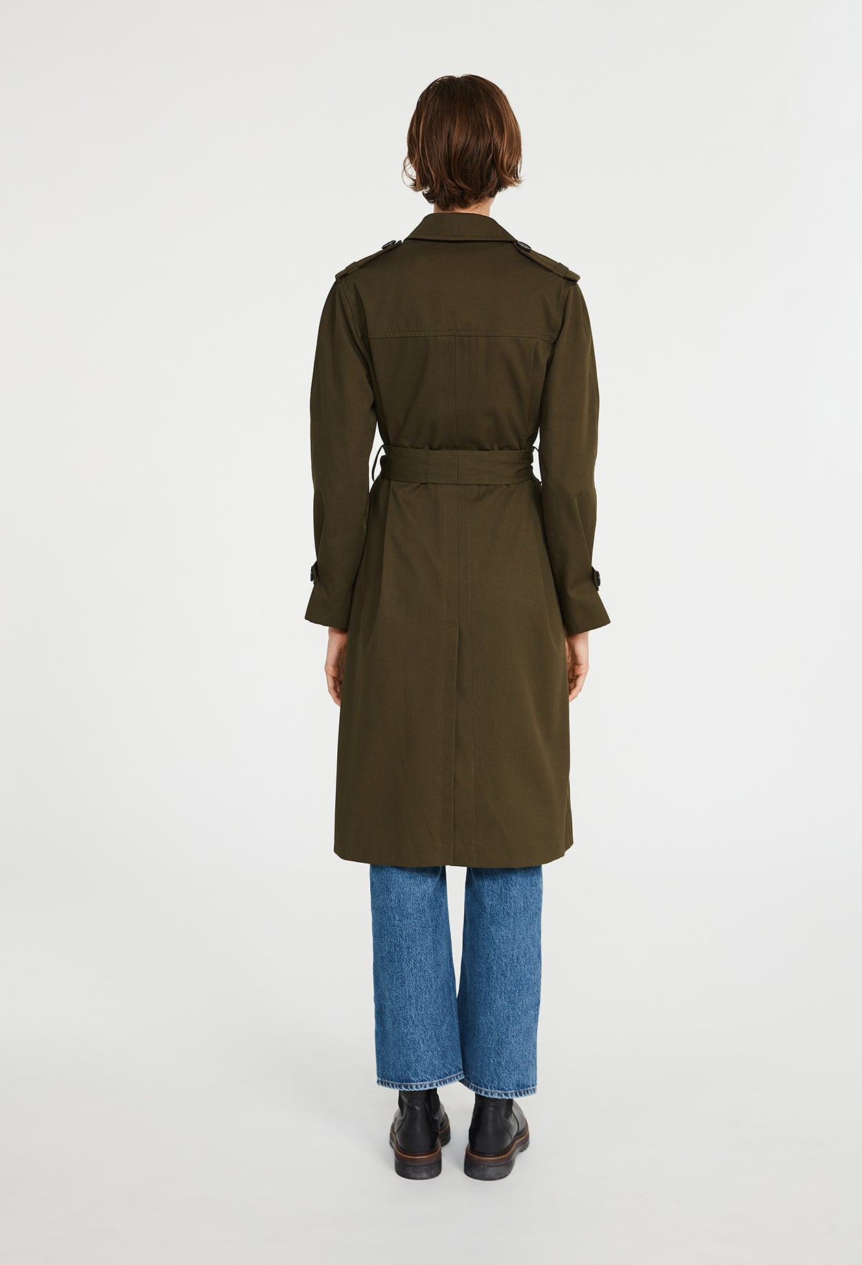 trench long kaki Faume - seconde main