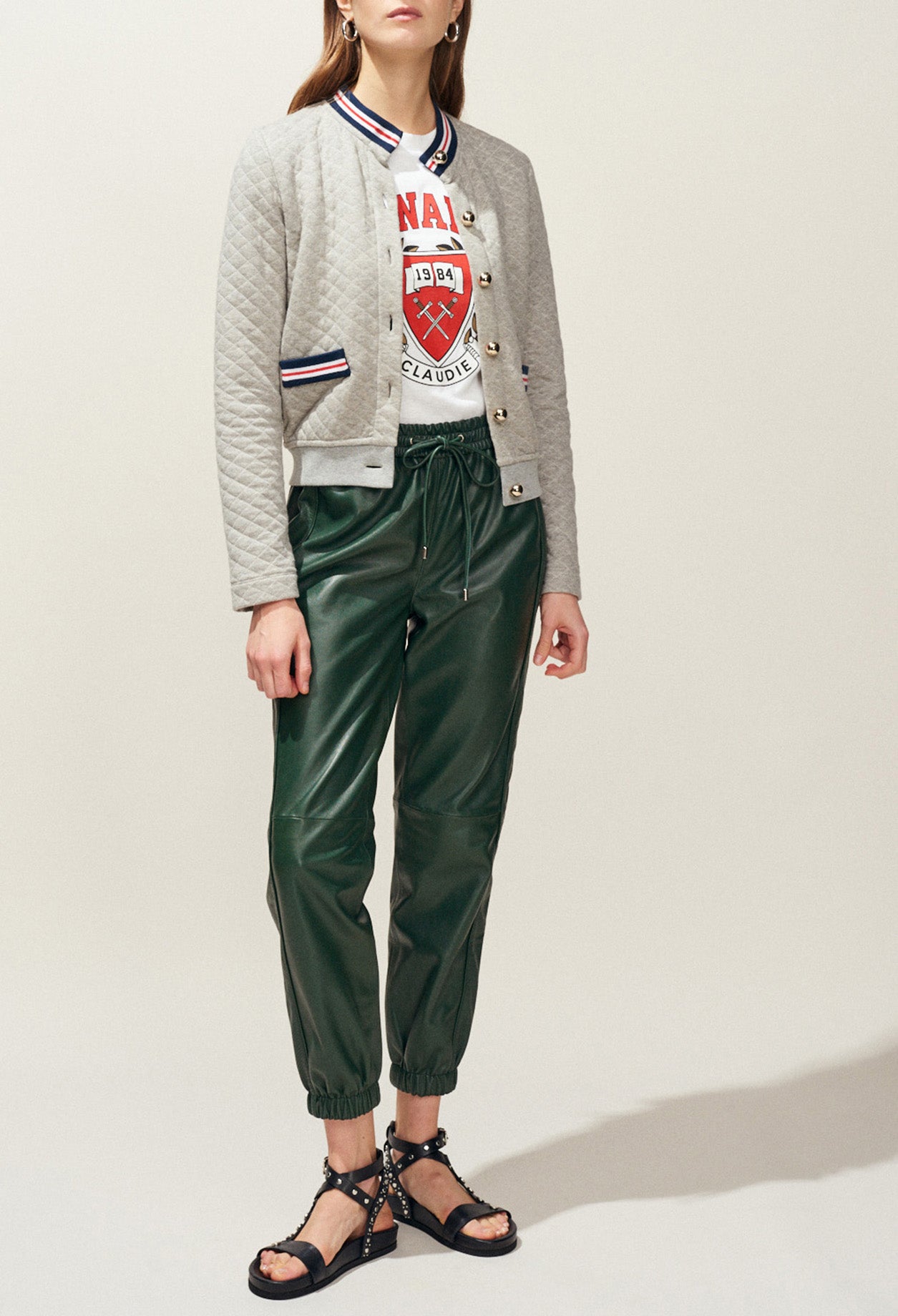 Cardigan en jersey matelassé Faume - seconde main