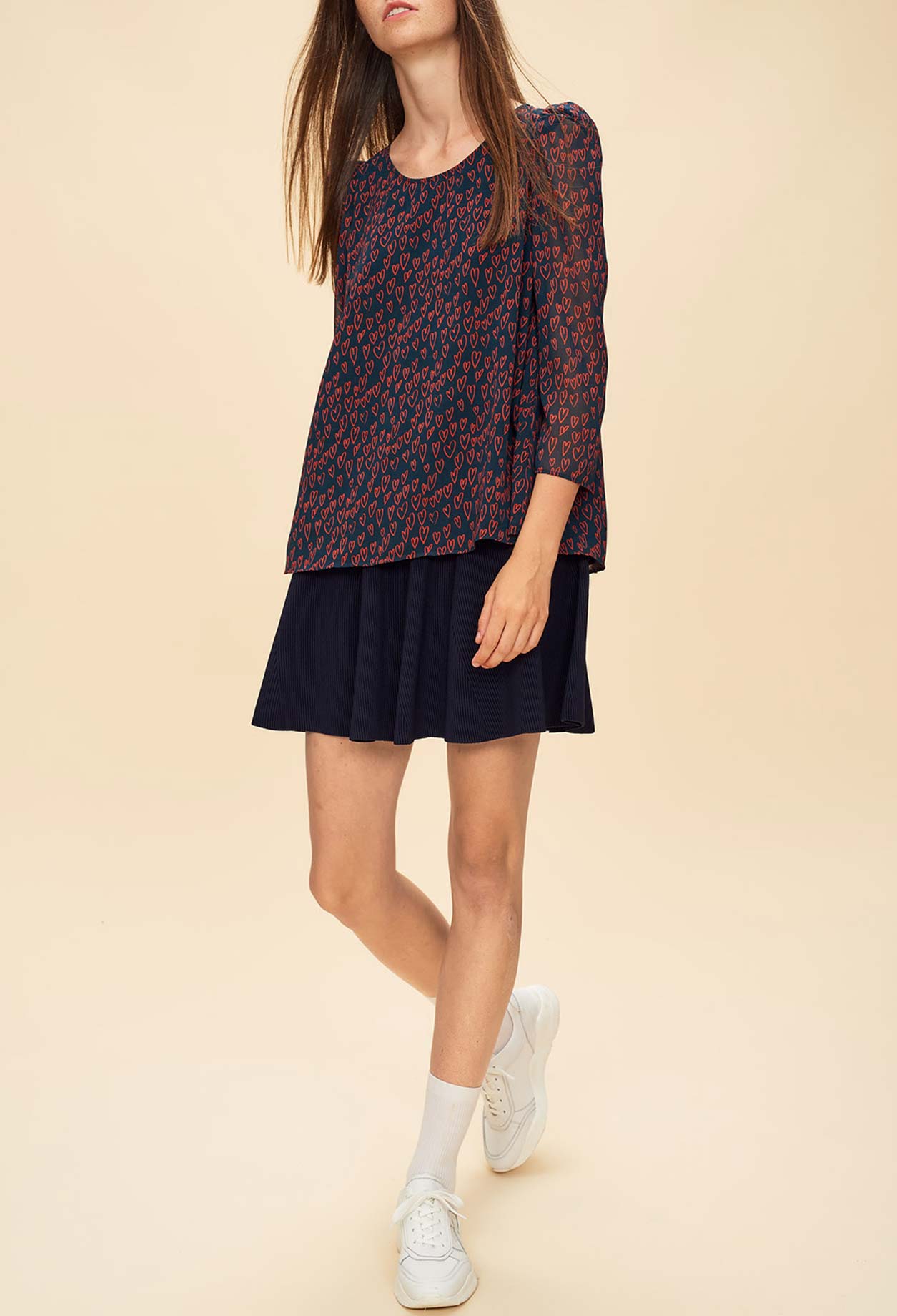 Top BANC imprimé cœur Faume - seconde main