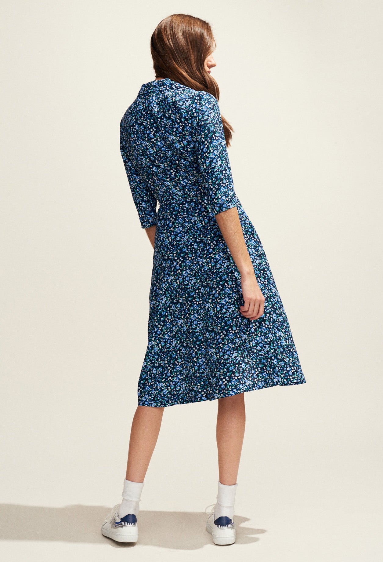 Robe cache-cœur imprimé fleuri Faume - seconde main