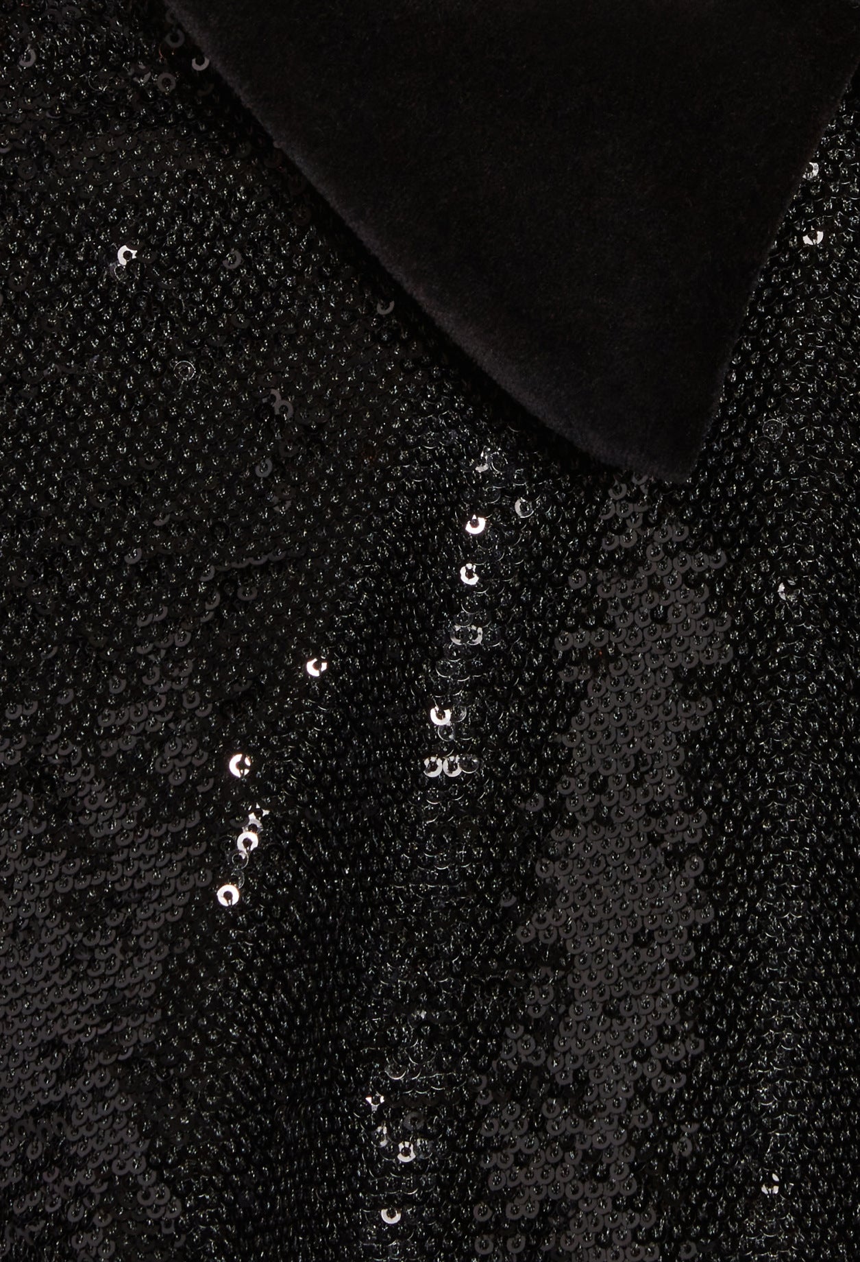 Robe courte sequins col velours noir Faume - seconde main