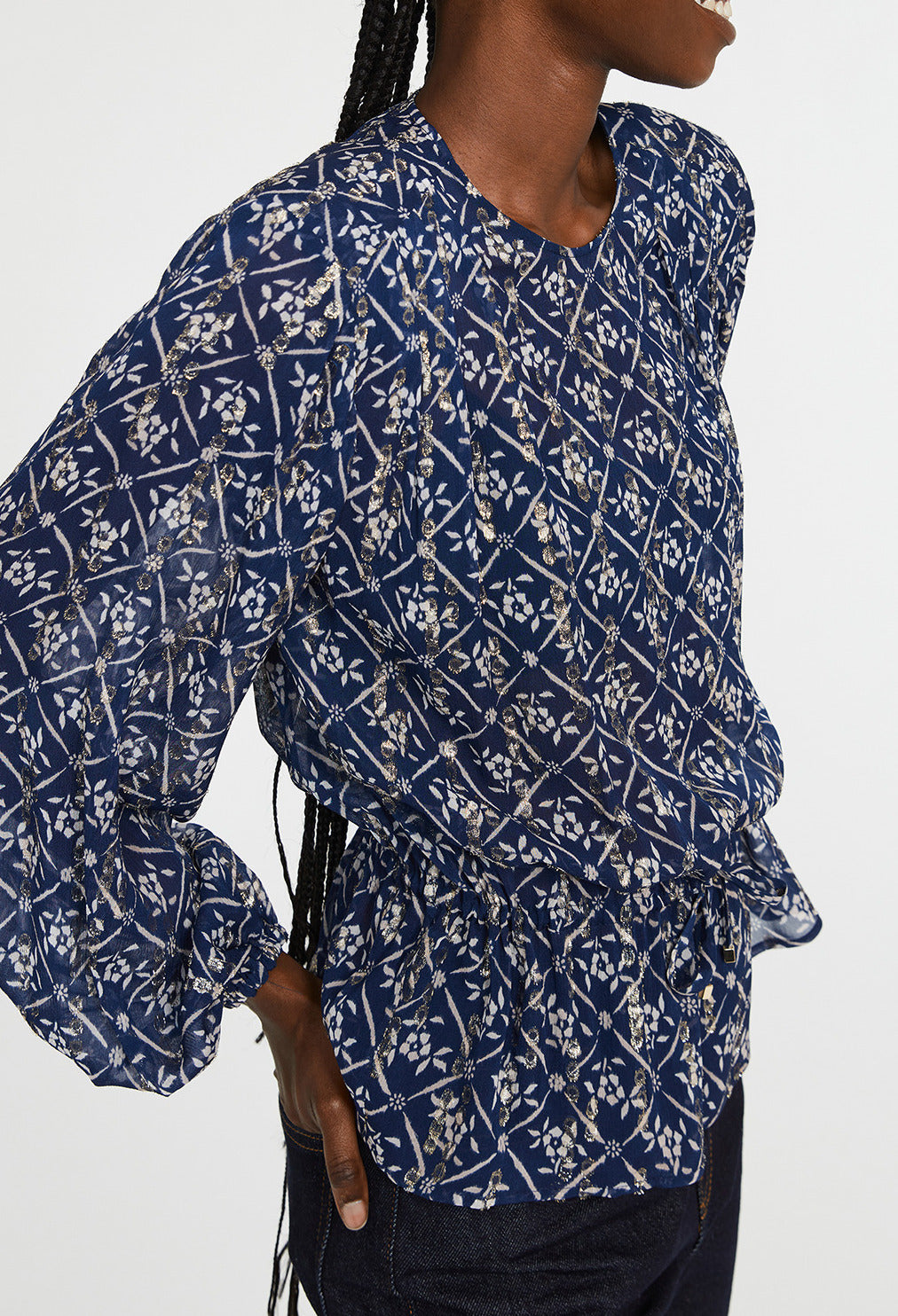 Blouse à motifs fleuris Faume - seconde main