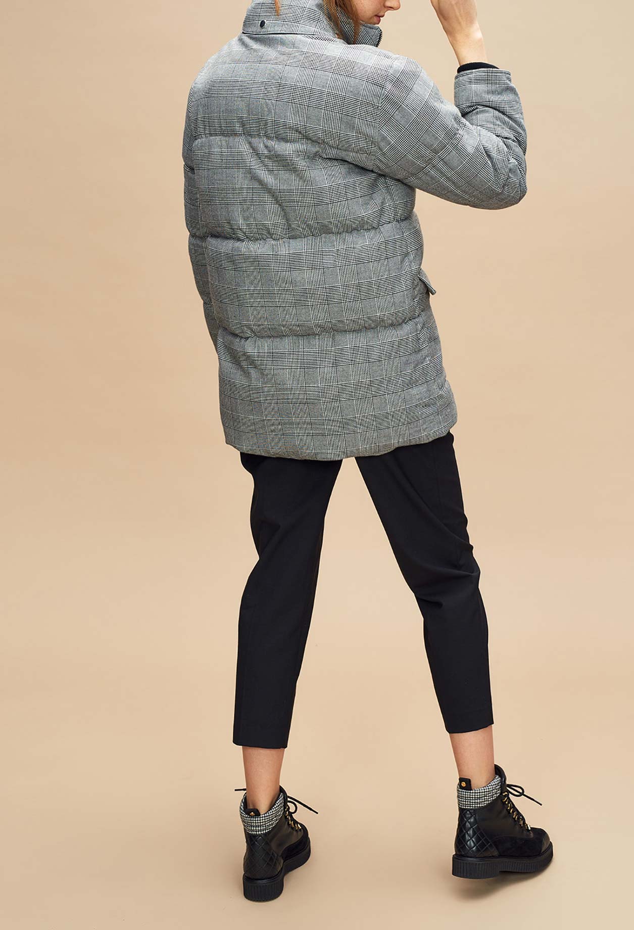 Doudoune courte prince de galles Faume - seconde main