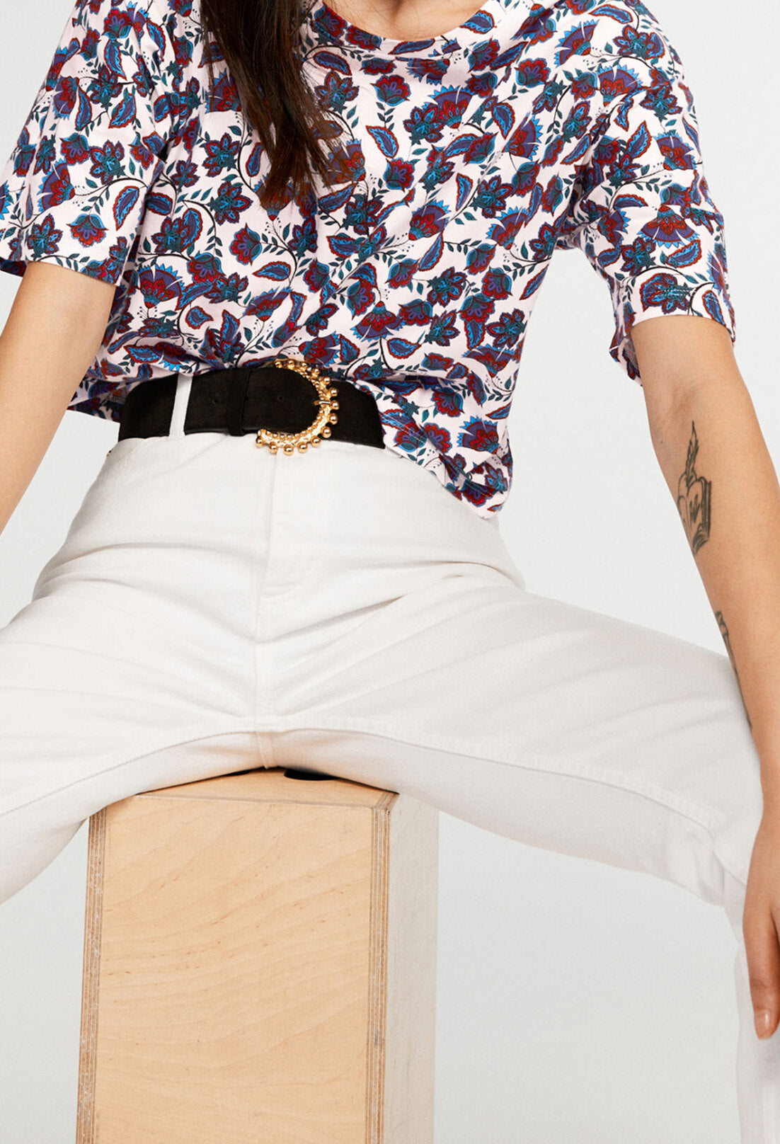 T-shirt sérigraphié en coton biologique Faume - seconde main