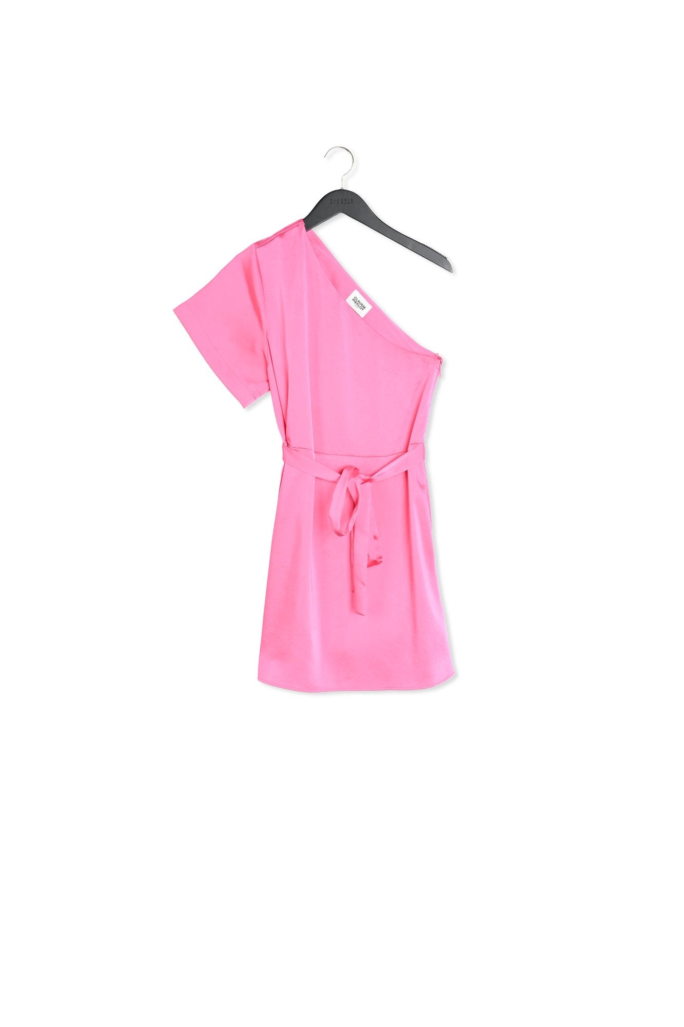 Robe courte asymétrique rose Faume - seconde main