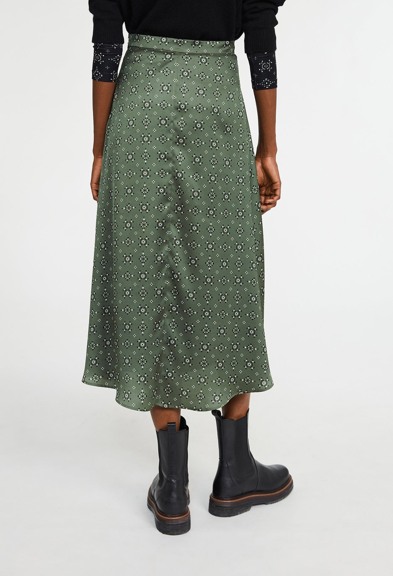 Jupe imprimée géométrique Faume - seconde main