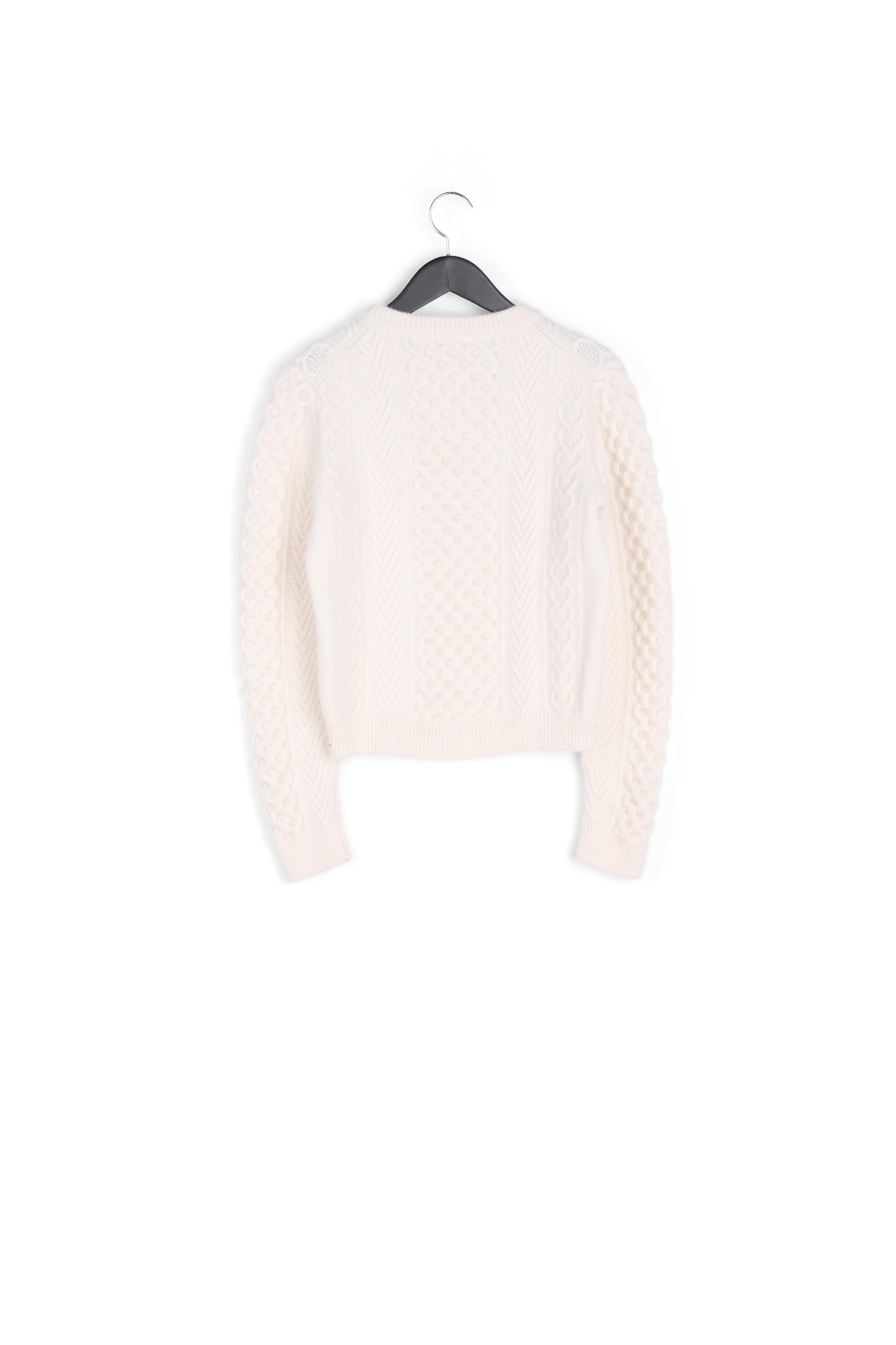 Pull torsadé écru Faume - seconde main