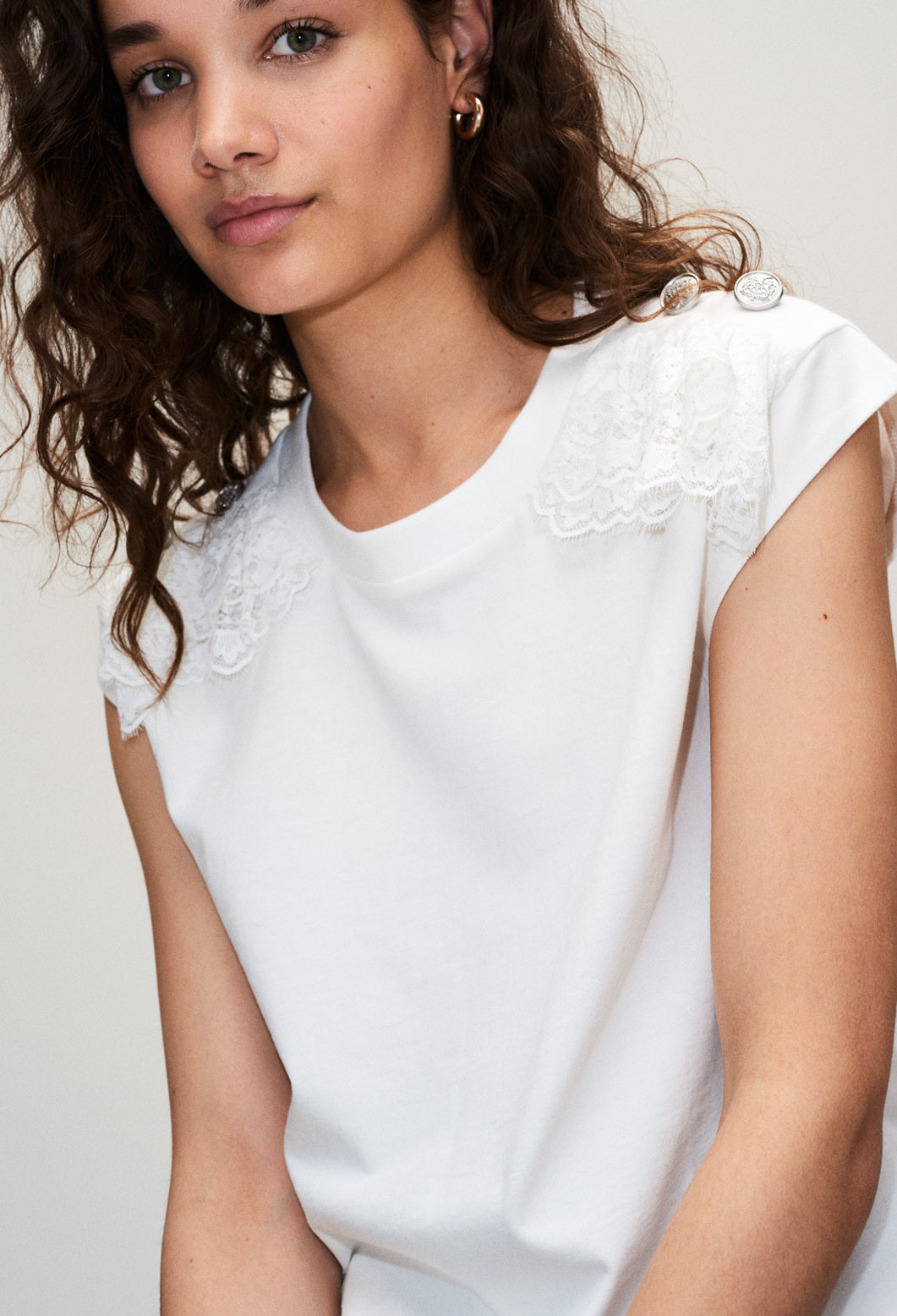 T-shirt coton avec détail epaule Faume - seconde main