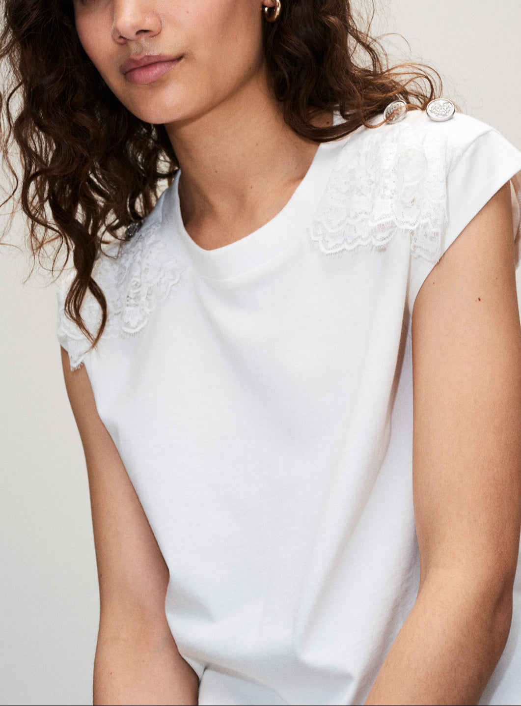 T-shirt coton avec détail epaule Faume - seconde main