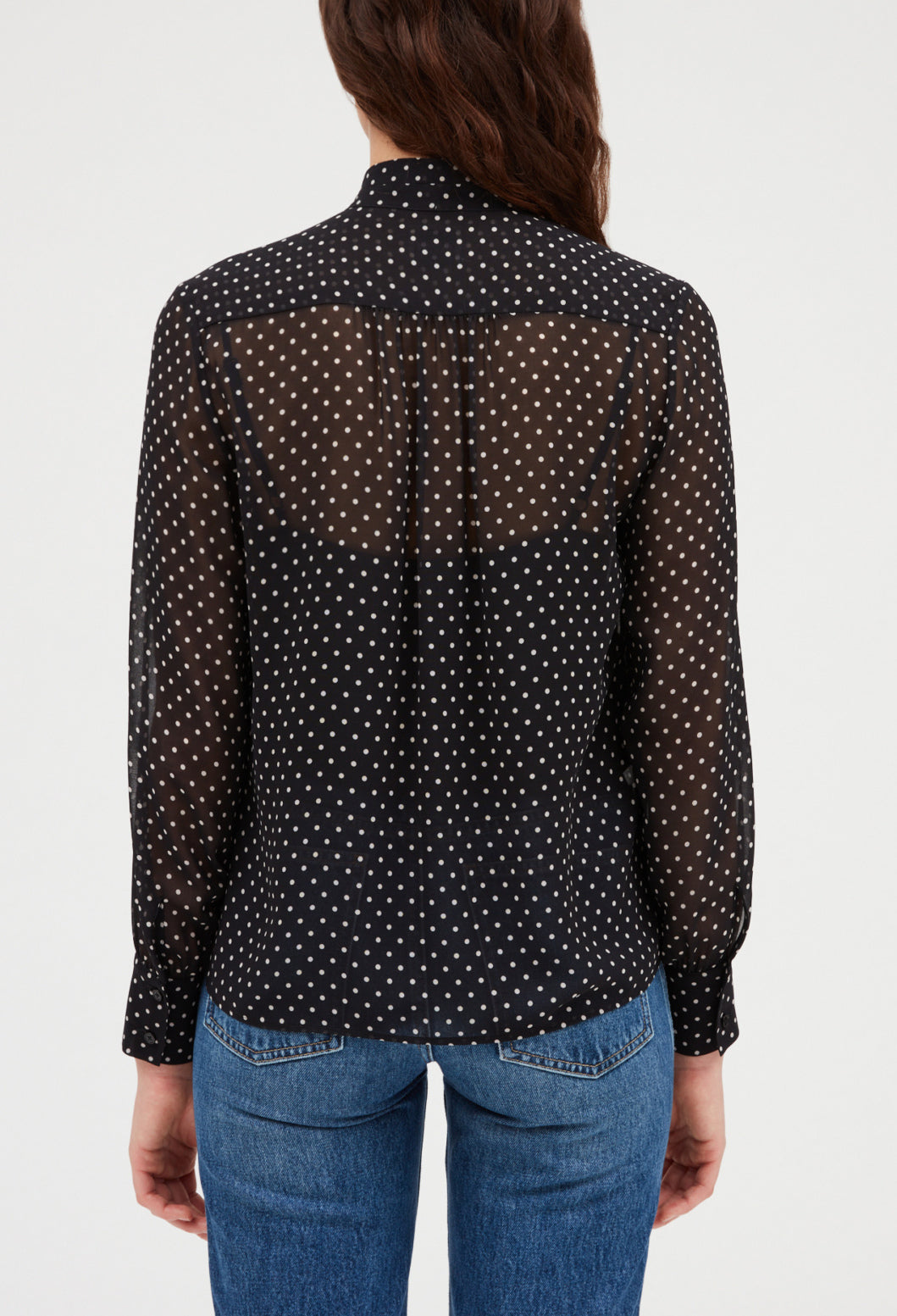 Chemisier lavallière pois Faume - seconde main