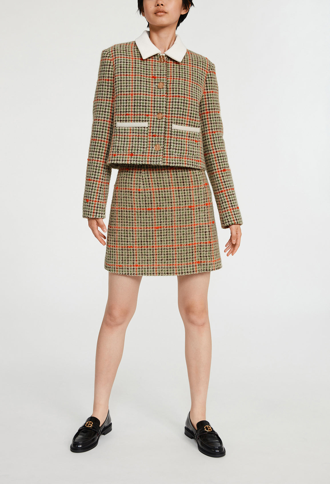 Veste à carreaux contrasté Faume - seconde main