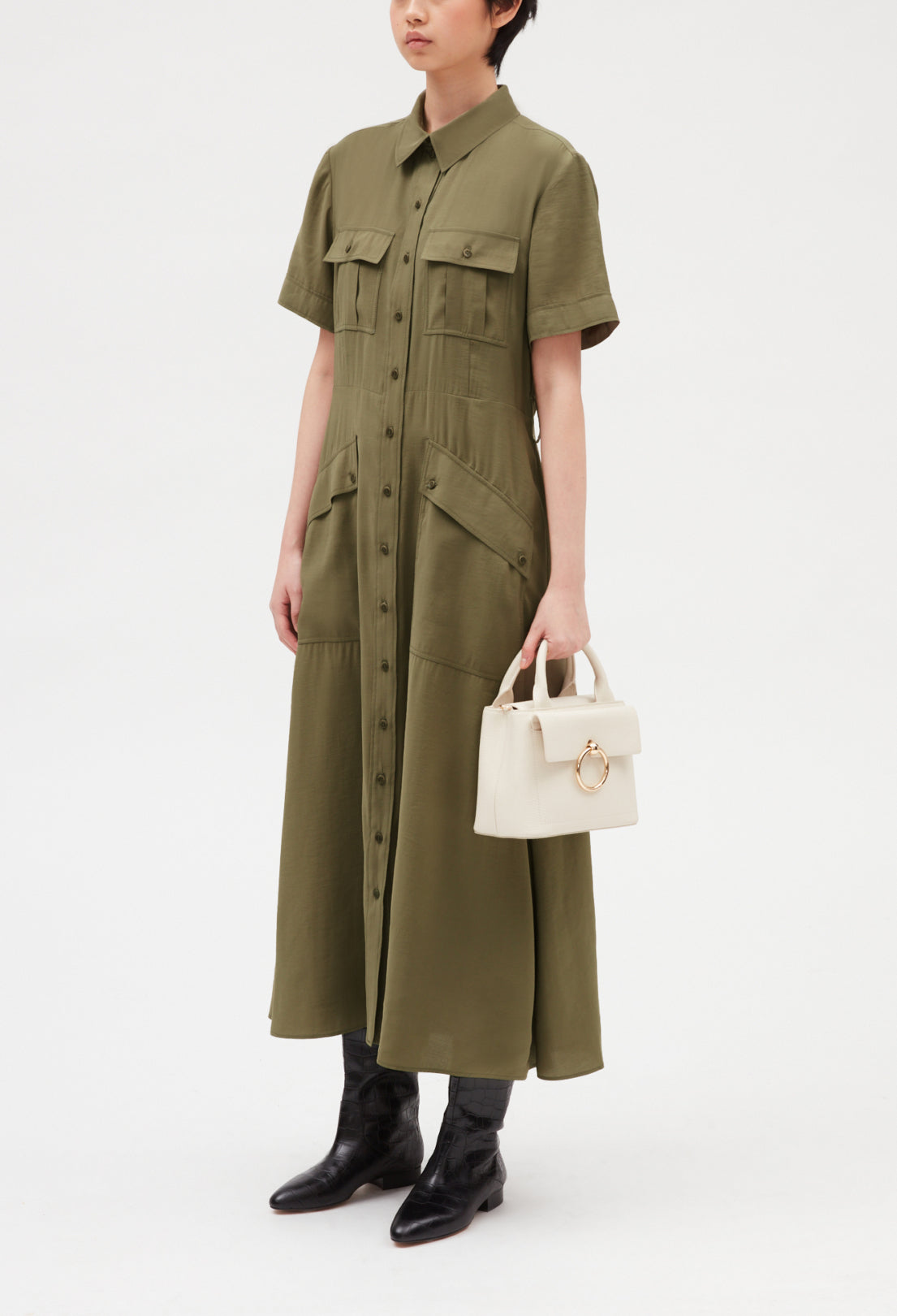 Robe midi fluide manches courtes Faume - seconde main