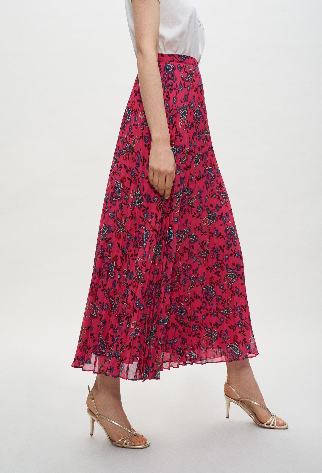 Jupe longue à motifs cachemire Faume - seconde main