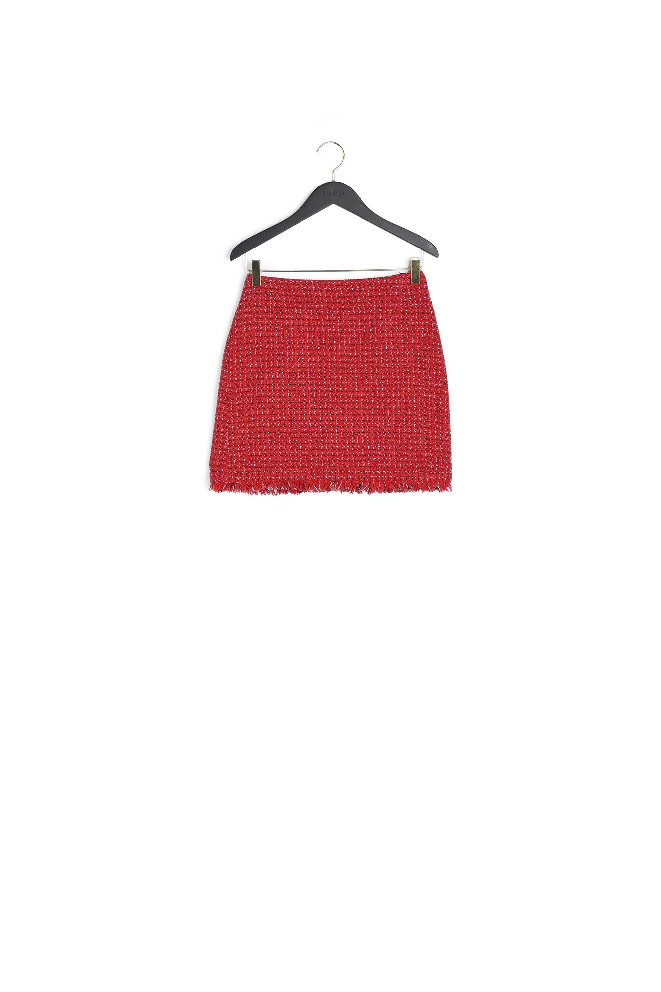 Jupe en tweed rouge Faume - seconde main