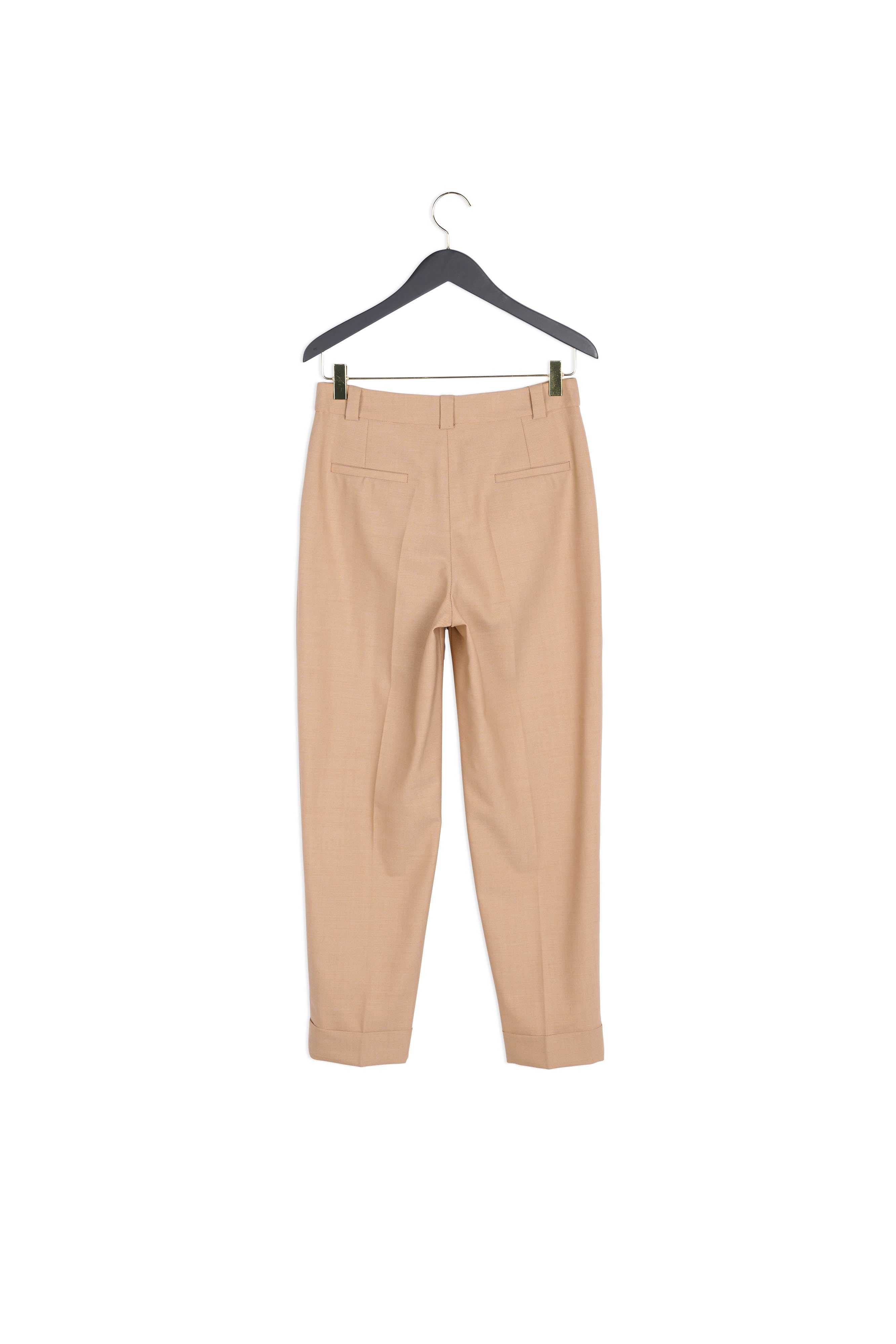 Pantalon à revers laine traçable Faume - seconde main