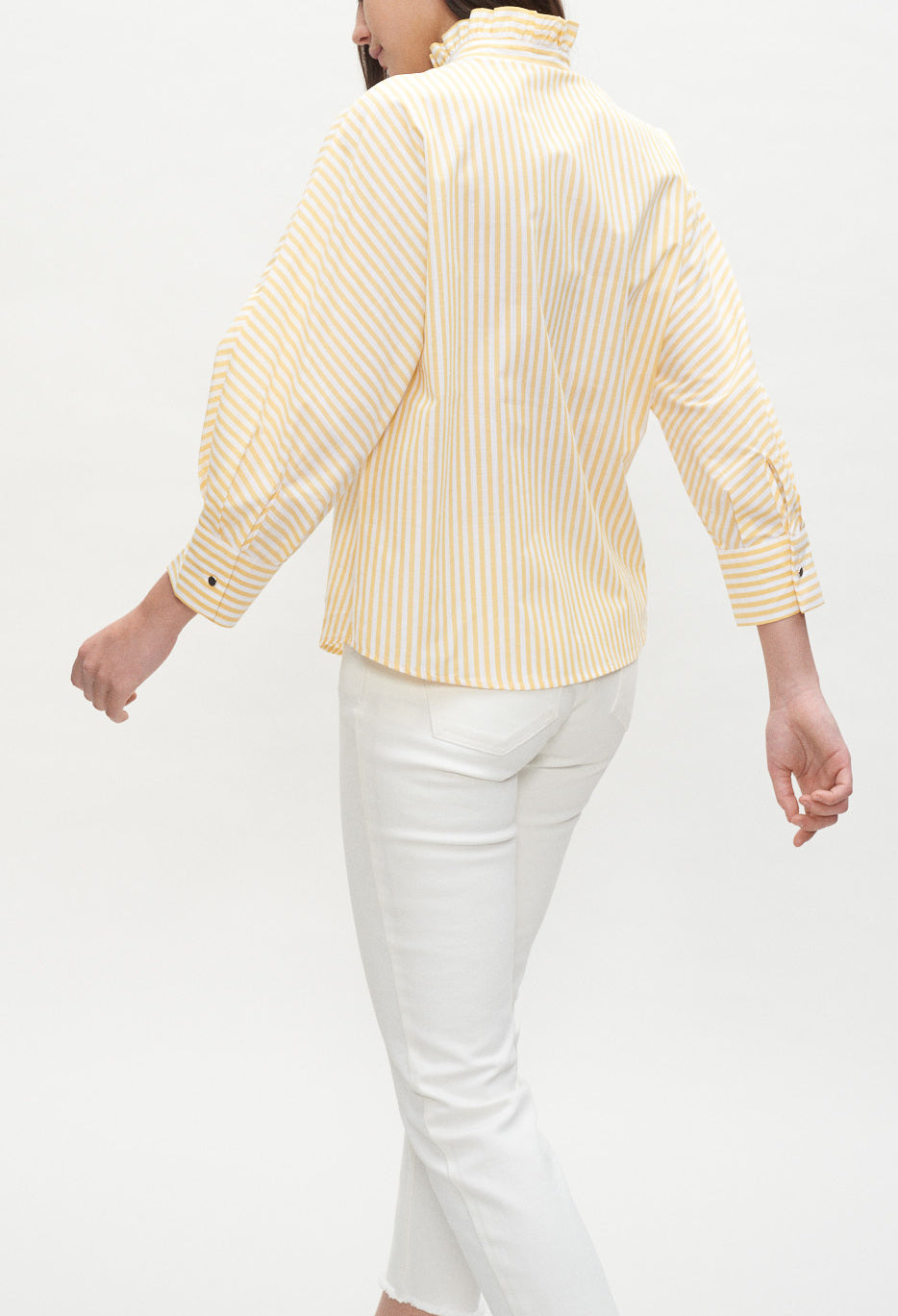 Chemise rayée à col froncé Faume - seconde main