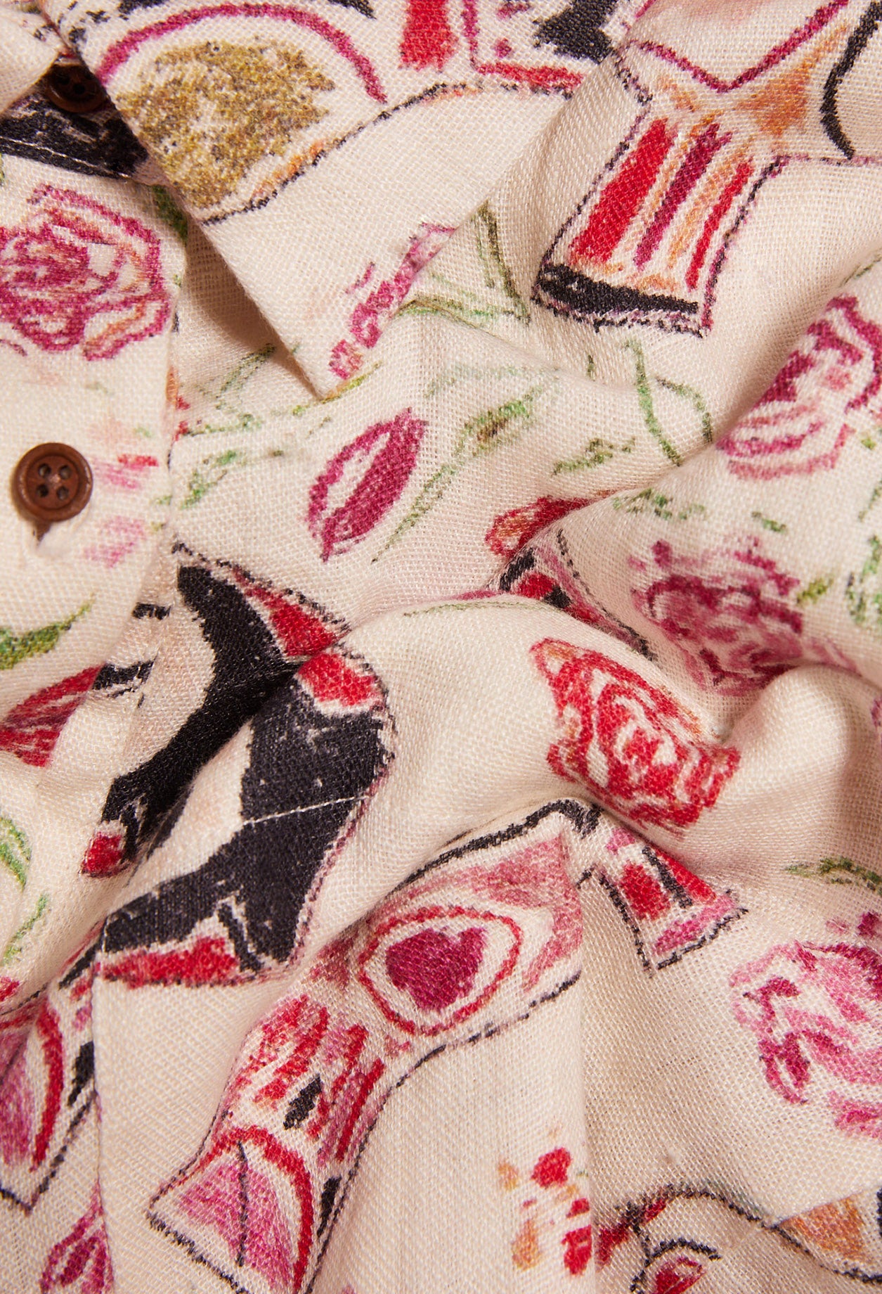 Chemise courte imprimée Faume - seconde main