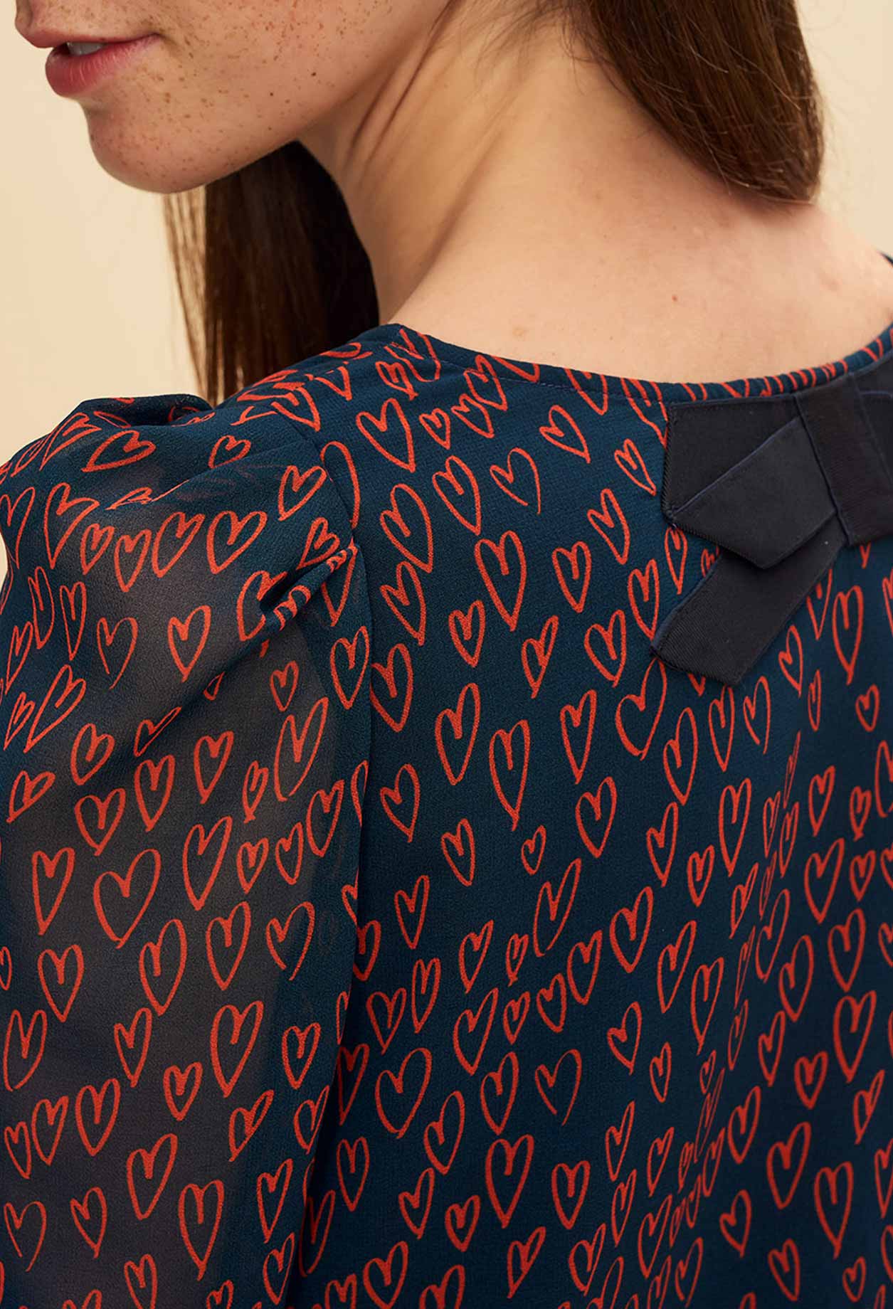Top BANC imprimé cœur Faume - seconde main