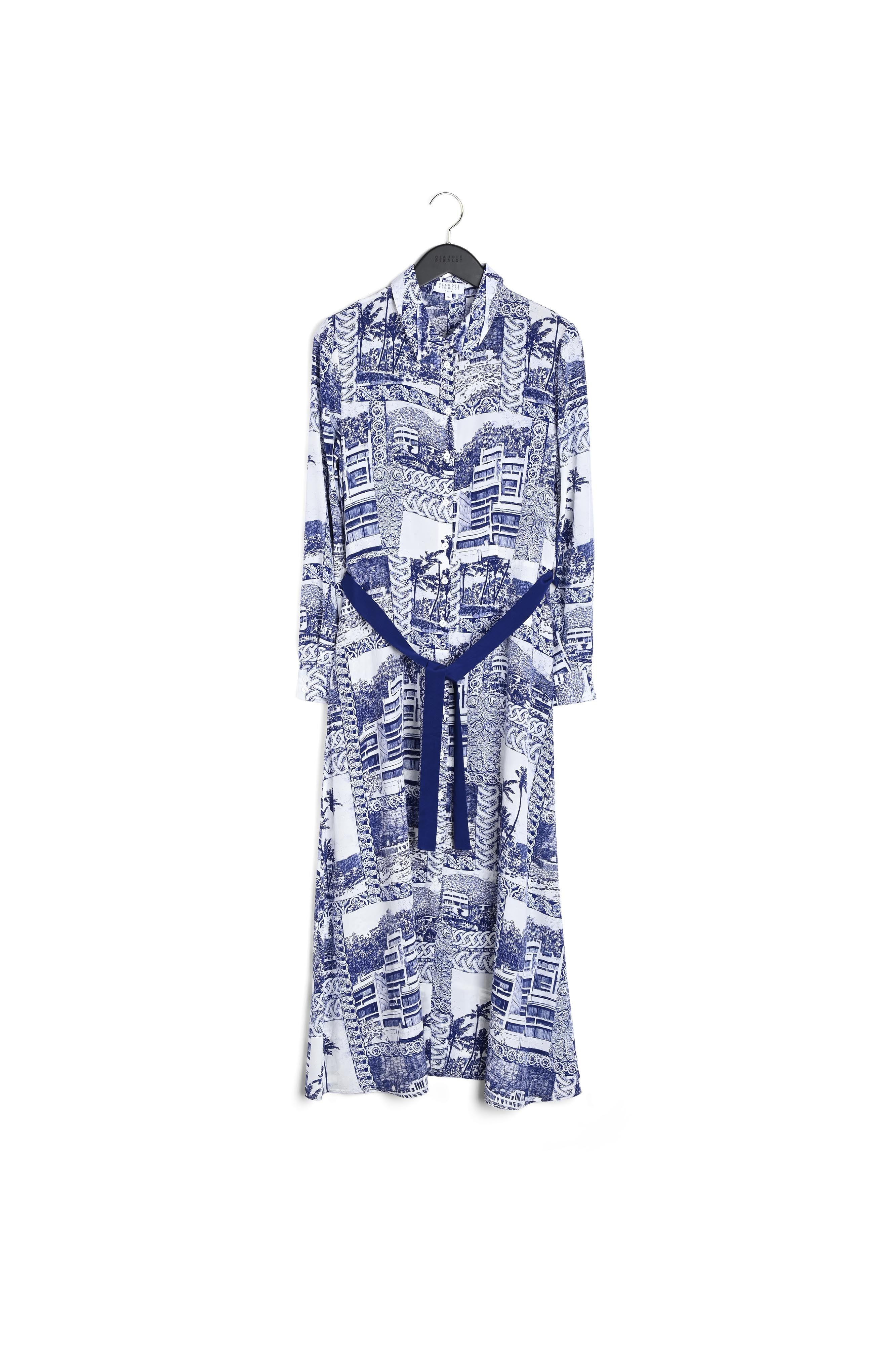 Robe longue toile de Jouy Faume - seconde main