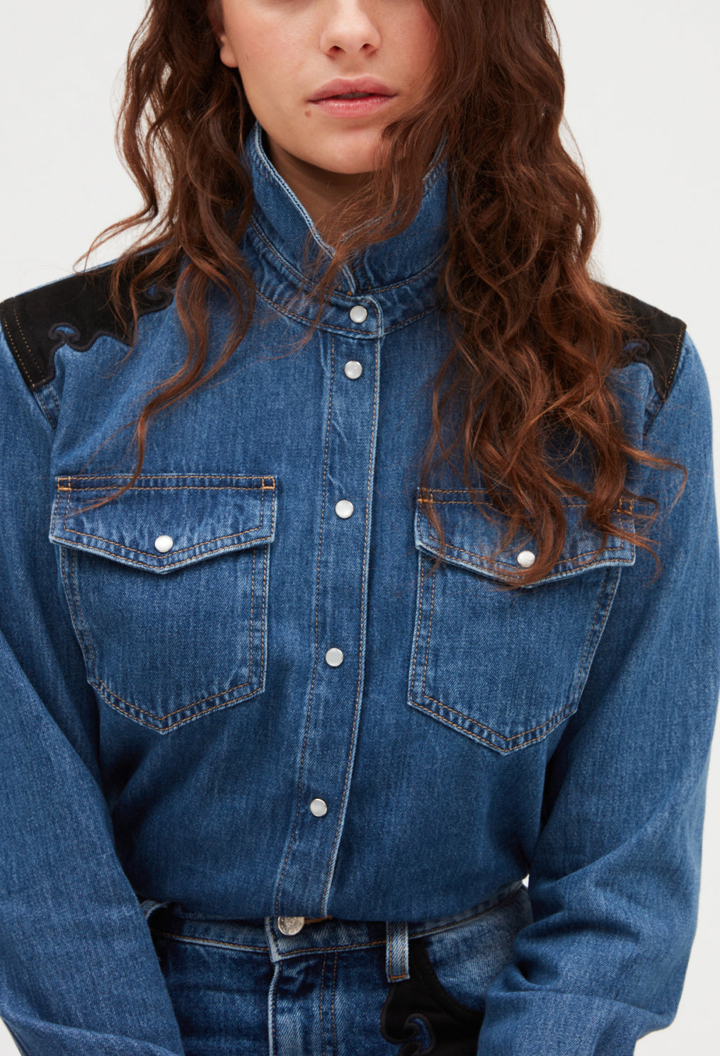 Chemise jean mid blue Faume - seconde main