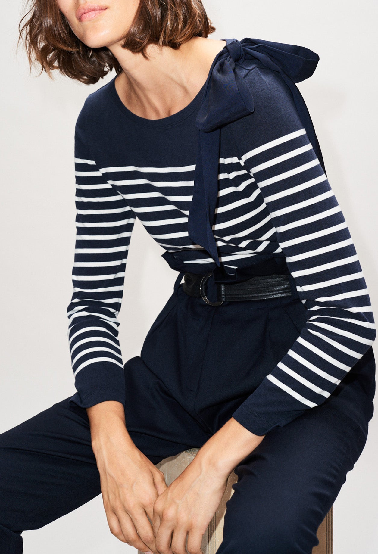 T-shirt trocadéro rayé Faume - seconde main