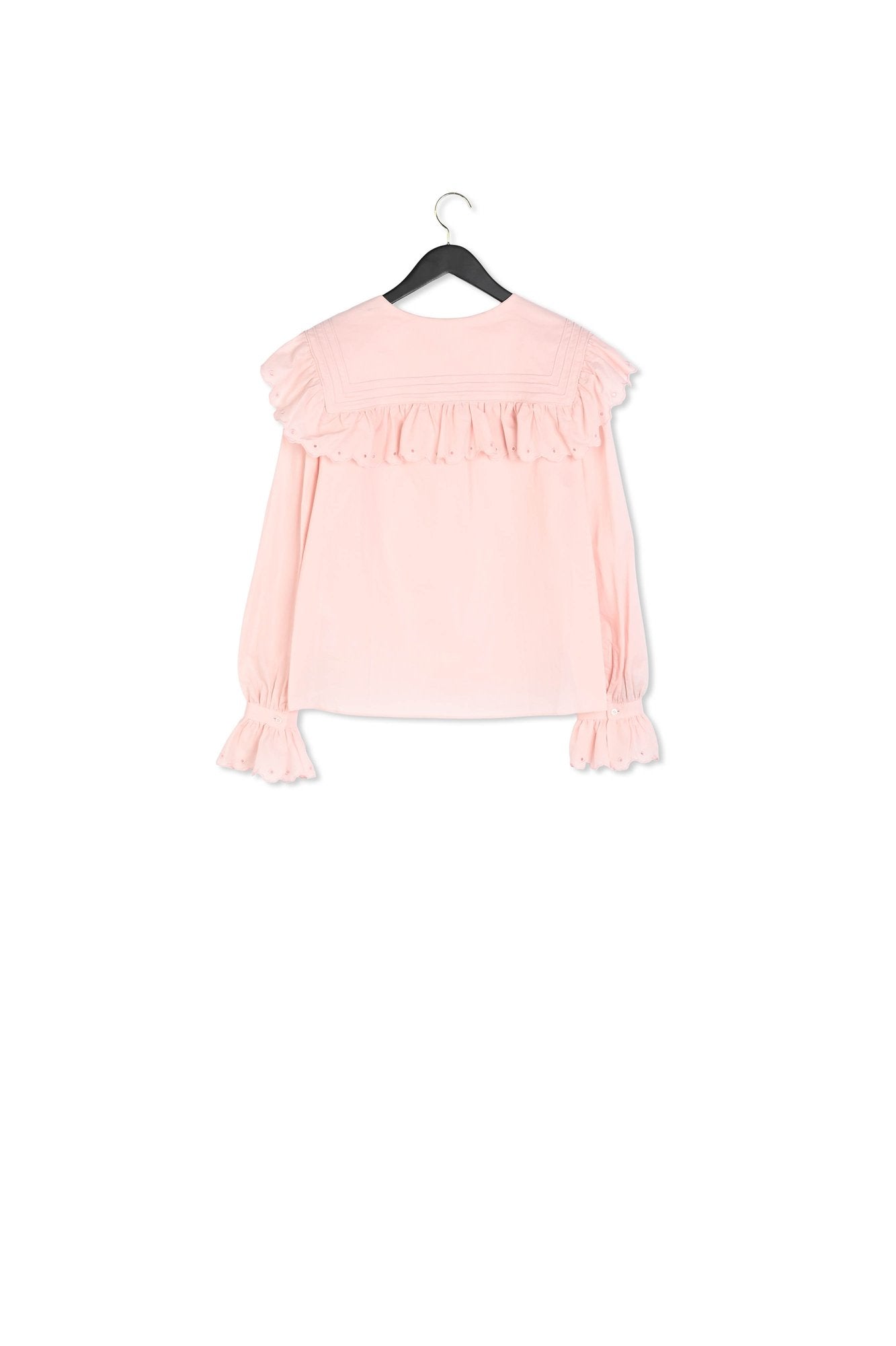 Blouse coton brodé rose Faume - seconde main