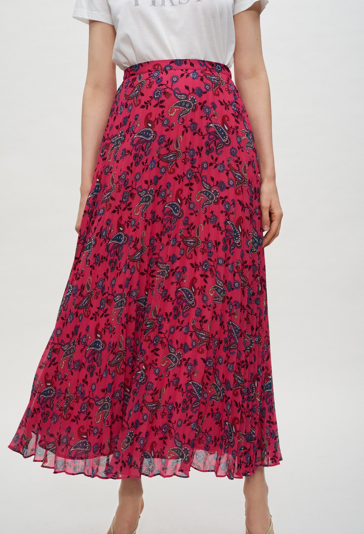 Jupe longue à motifs cachemire Faume - seconde main