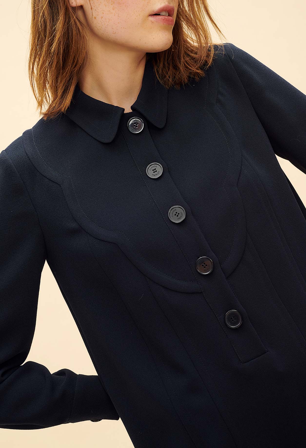 Robe plissée col chemise boutonnée Faume - seconde main