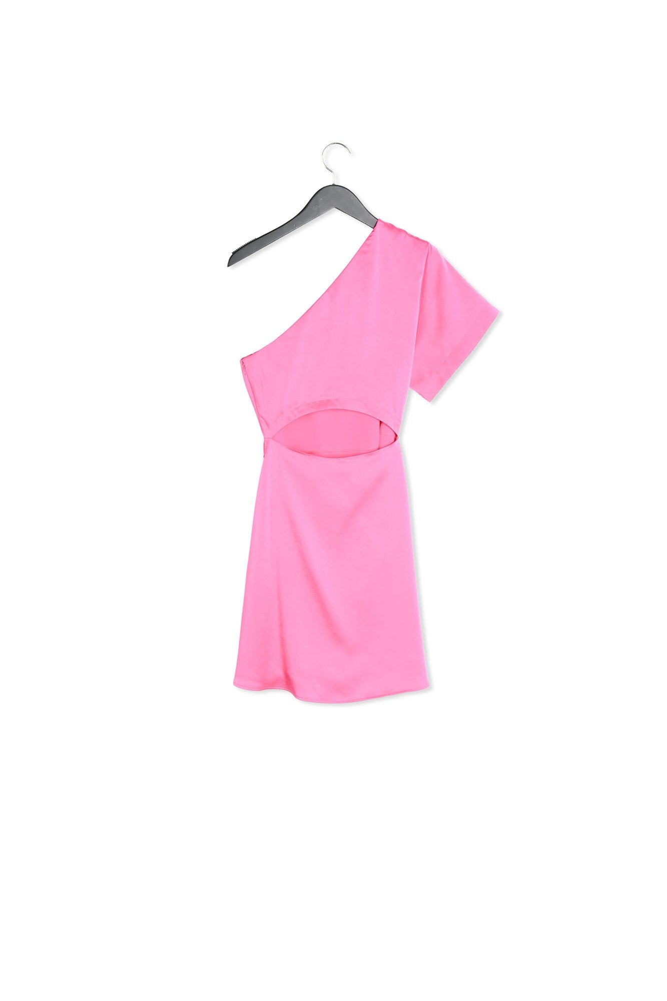 Robe courte asymétrique rose Faume - seconde main