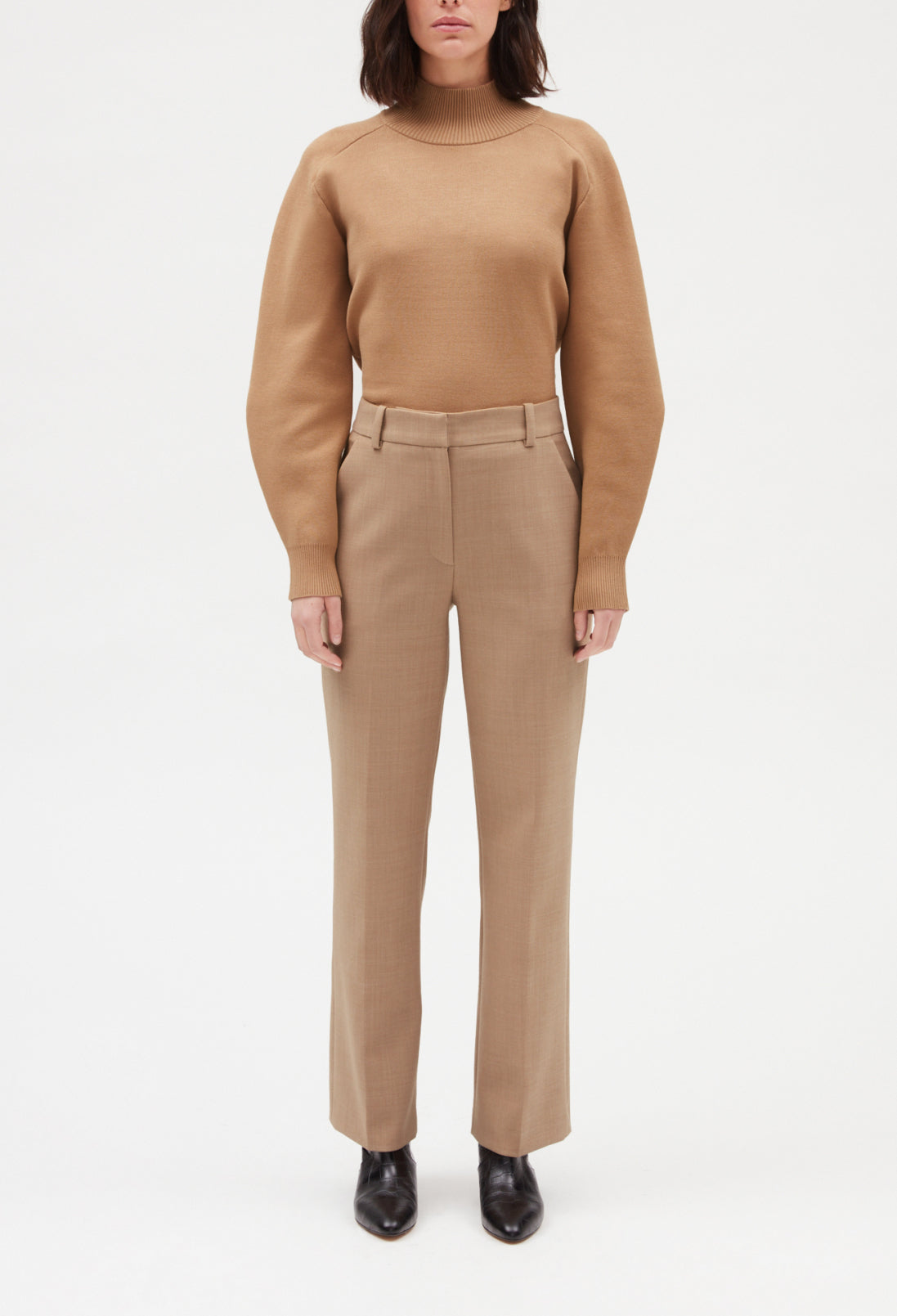 Pantalon de tailleur beige Faume - seconde main